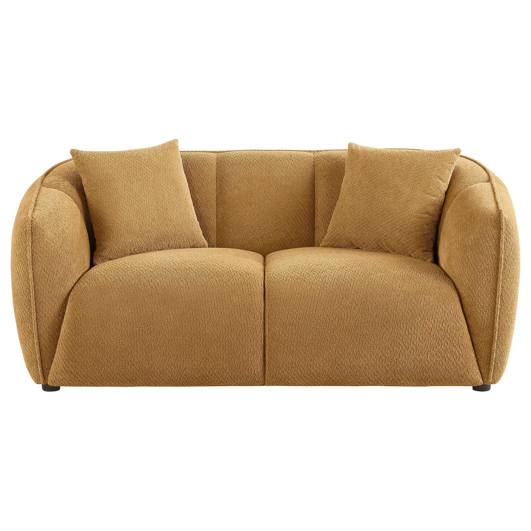 Aleisha Chenille Upholstered Loveseat Mustard Yellow