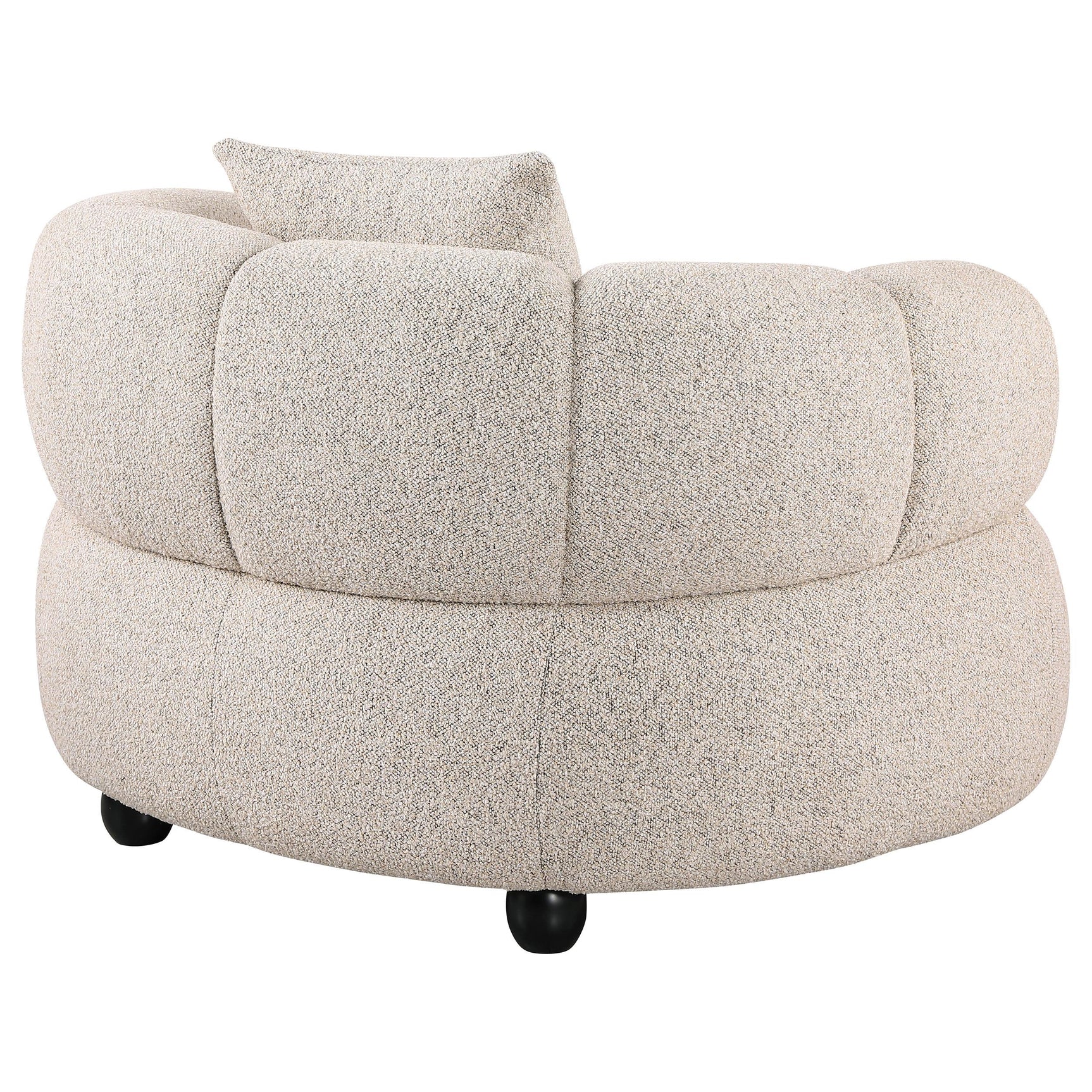 Whitney Contemporary Channel Tufted Boucle Upholstered Accent Chair