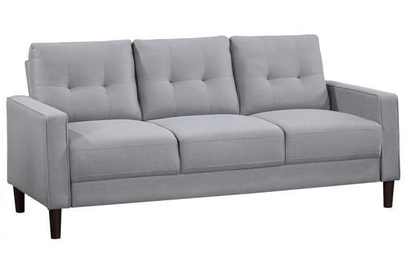 Bowen Grey Upholstered Tufted Track Arm Sofa