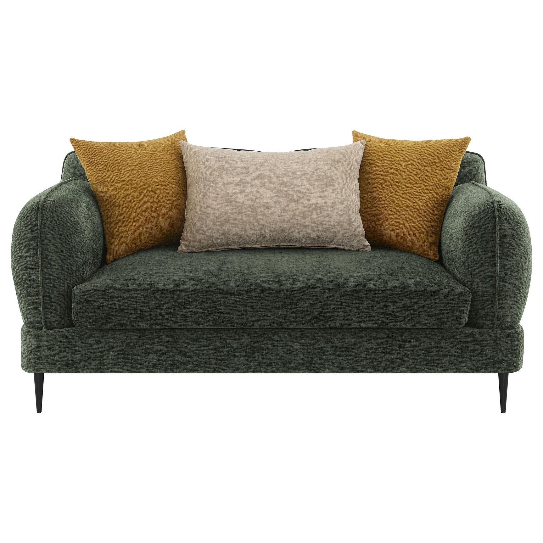 Soba Rich Green Sofa Loveseat