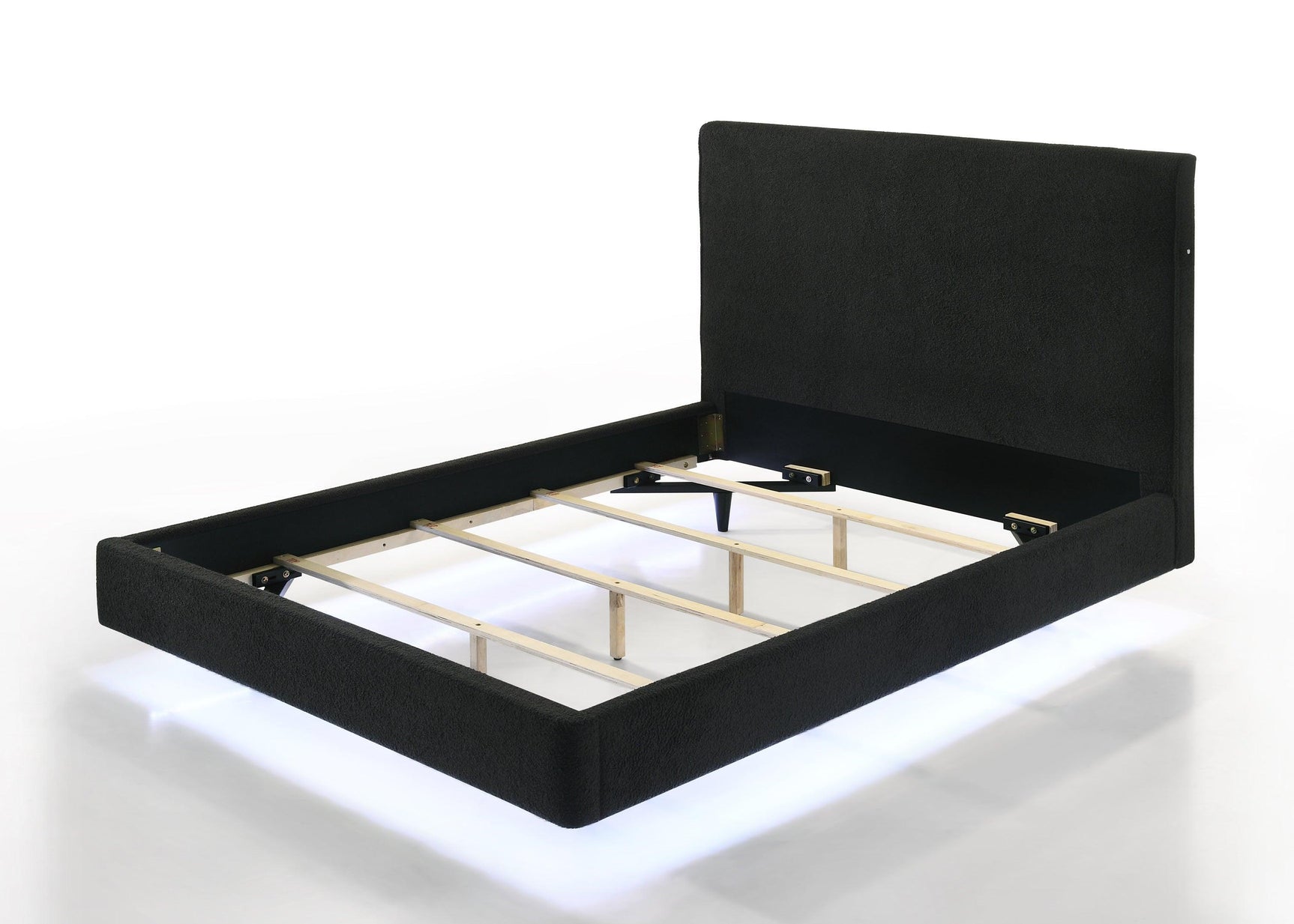 Farble Black Upholstered Panel Queen Bed