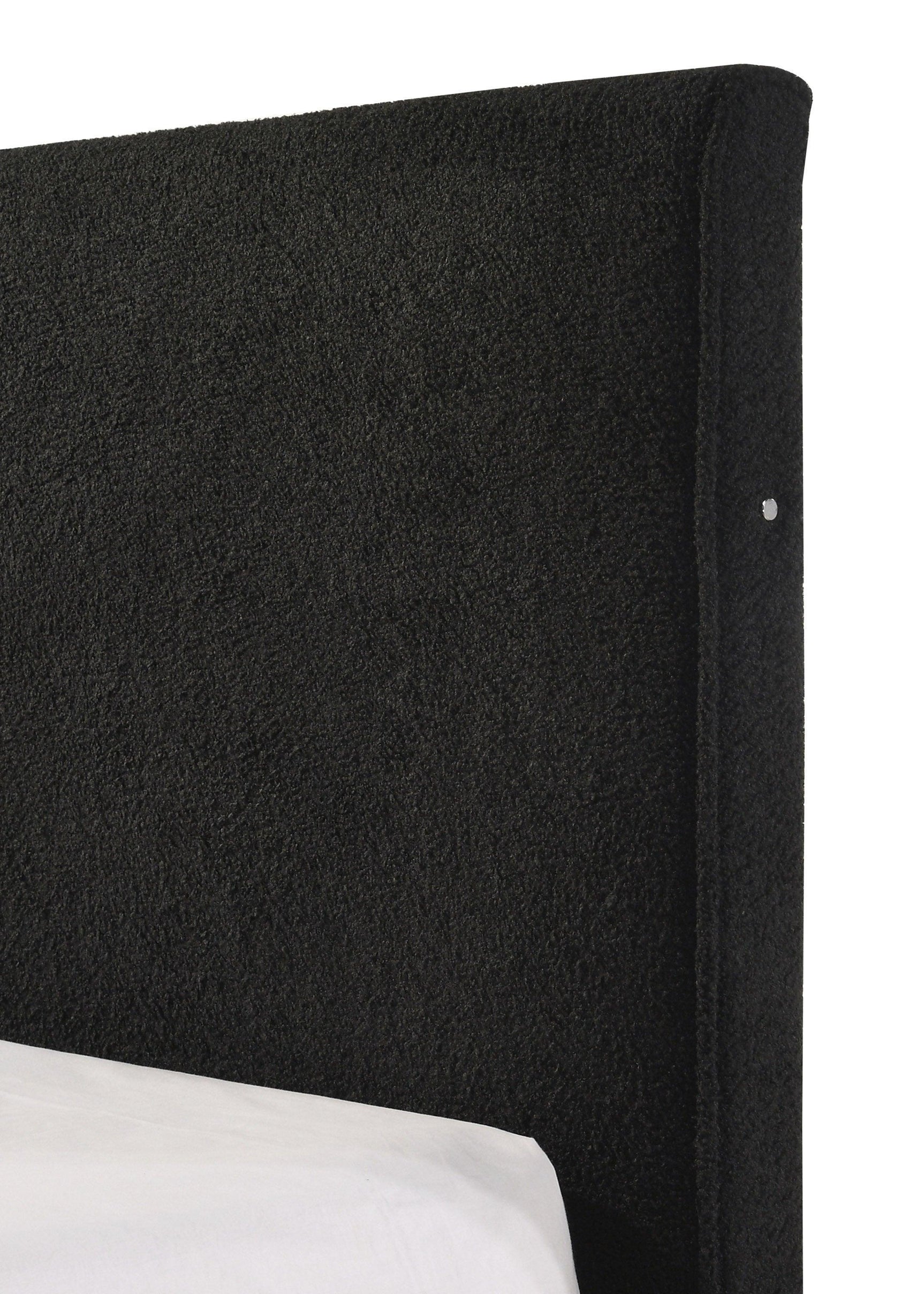 Farble Black Upholstered Panel Queen Bed
