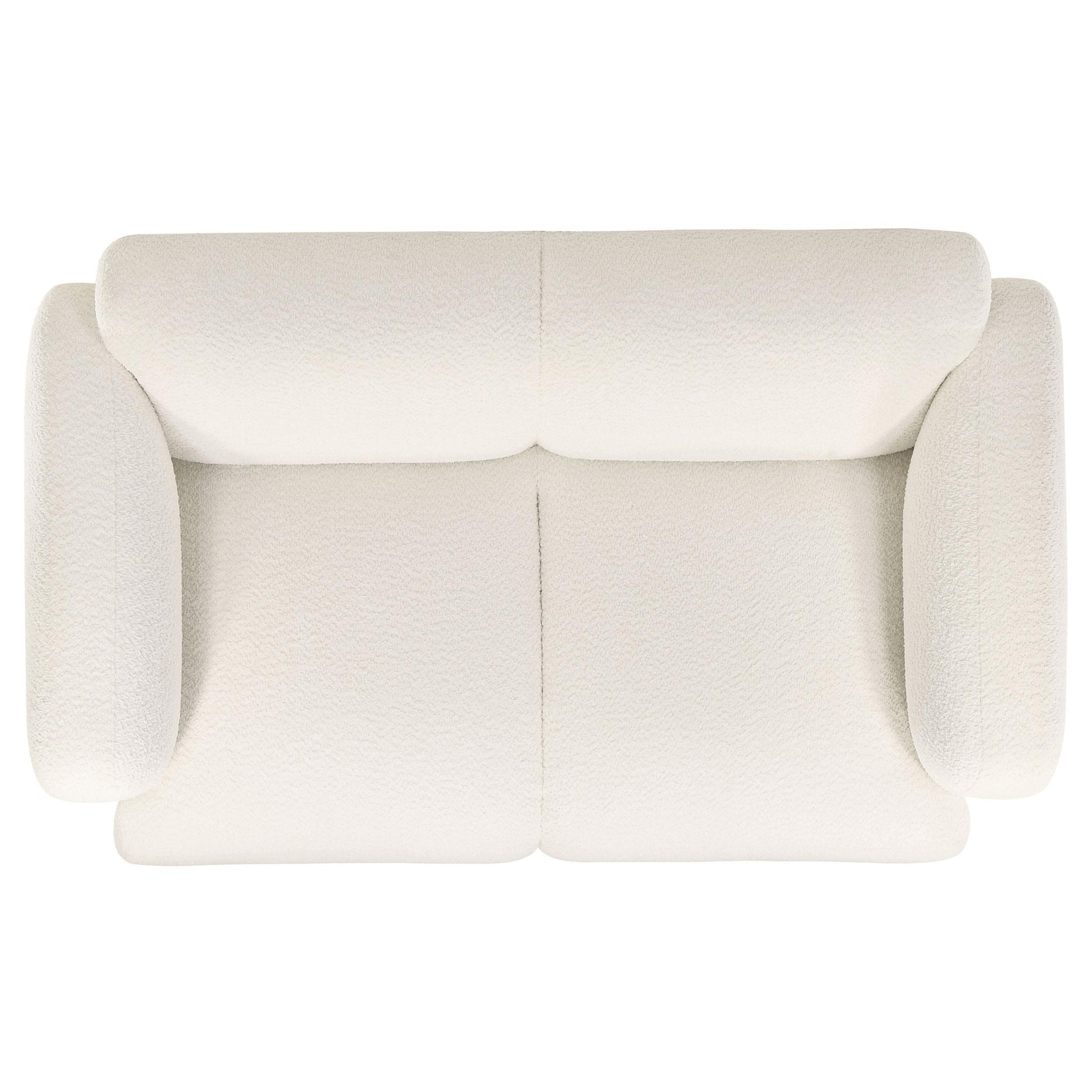 Dorset 2-piece Upholstered Round Track Arm Sofa Set White