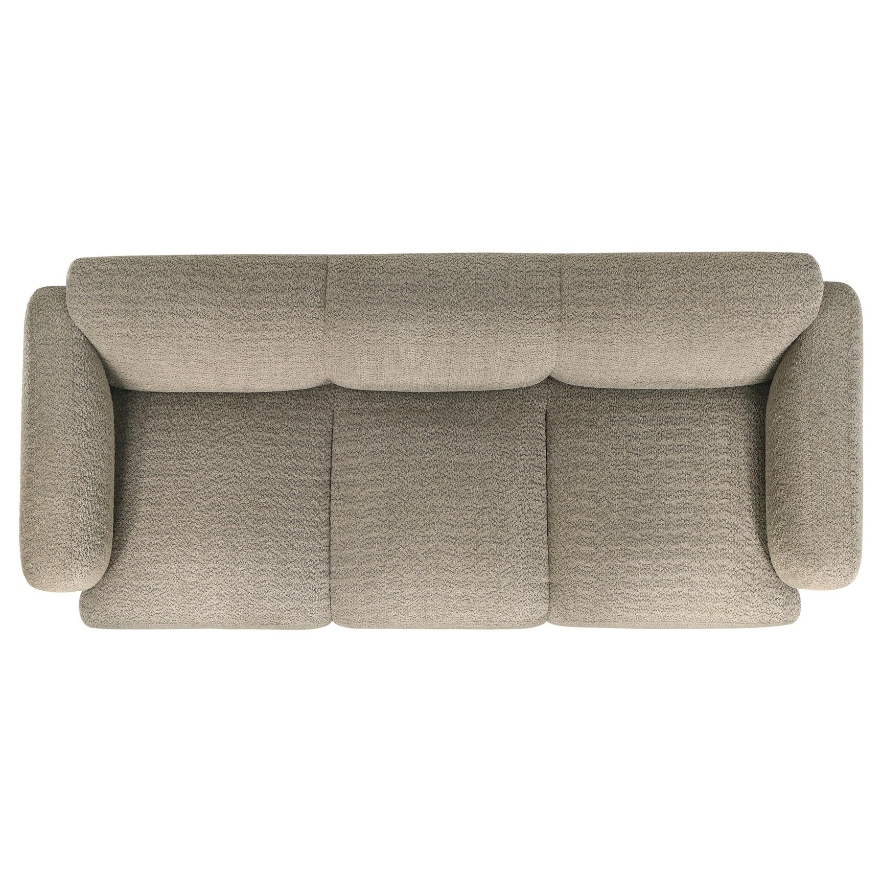 Dorset 3-piece Upholstered Round Track Arm Sofa Set Brown