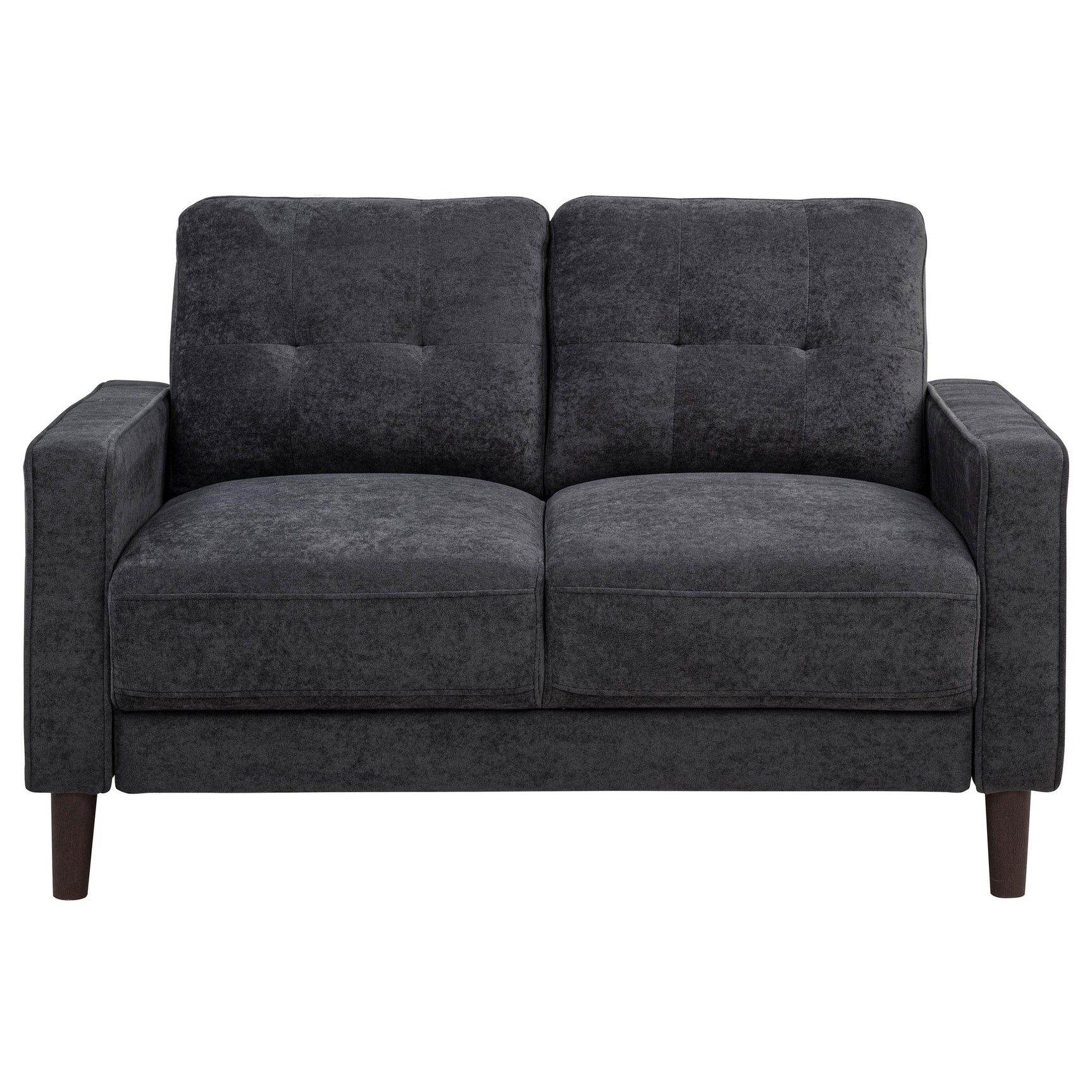 Bowen II Fabric Upholstered Track Arm Loveseat Steel Grey
