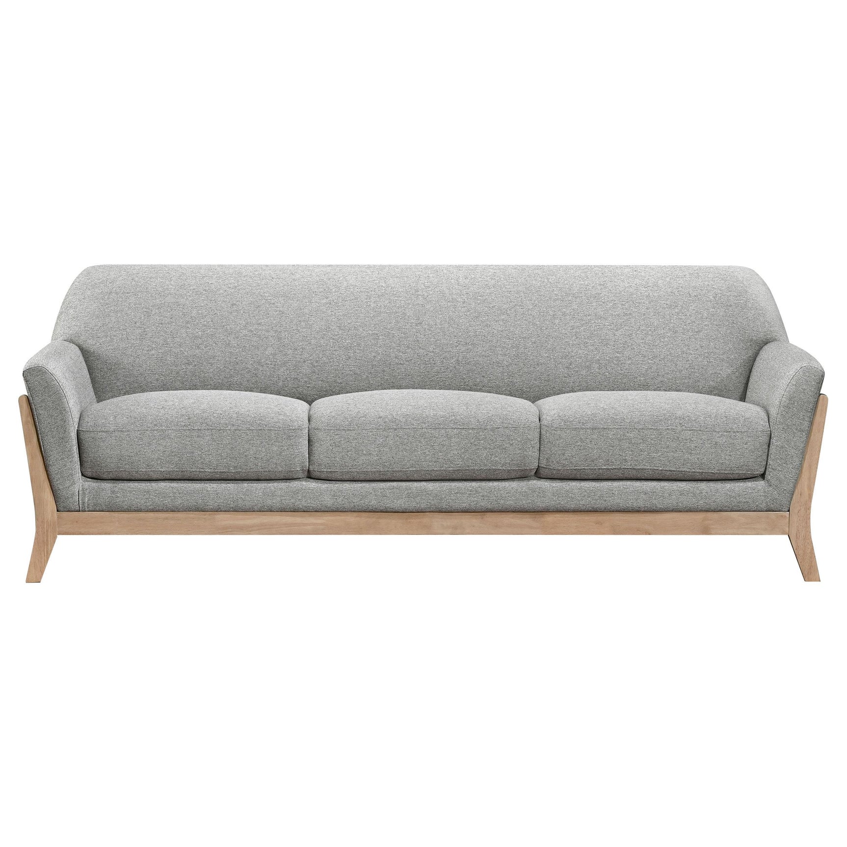 Vaughn 3-piece Fabric Upholstered Flared Arm Sofa Set Grey