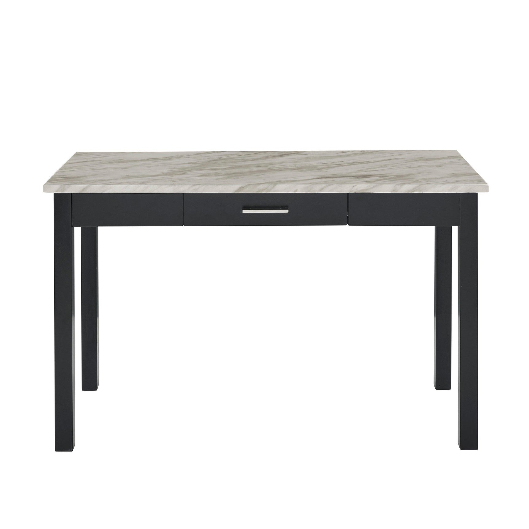 Lennon Black/White Velvet Modern Contemporary Wood And Veneers Desk & Chair Set - Ella Furniture