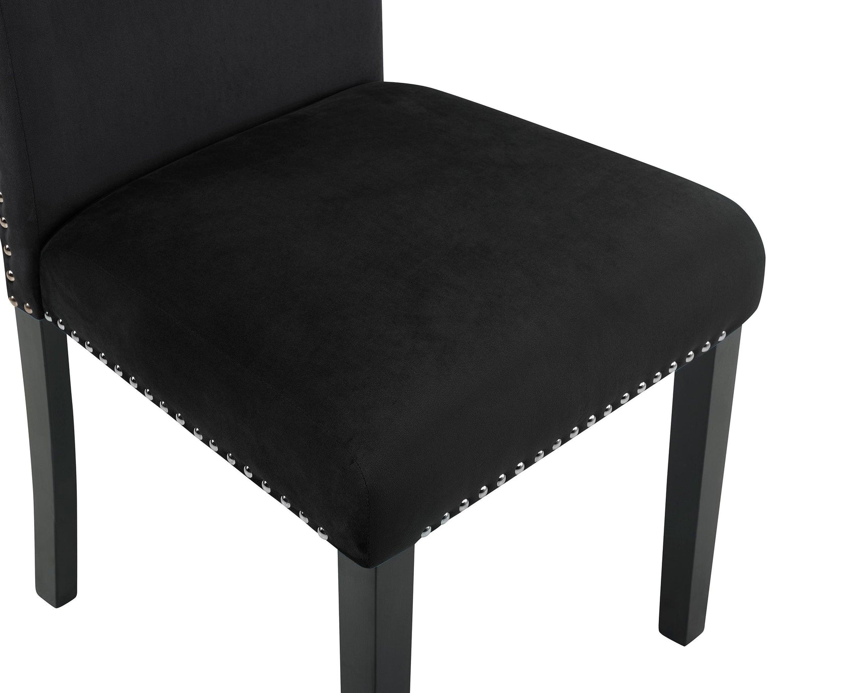 Lennon Black/White Velvet Modern Contemporary Wood And Veneers Desk & Chair Set - Ella Furniture