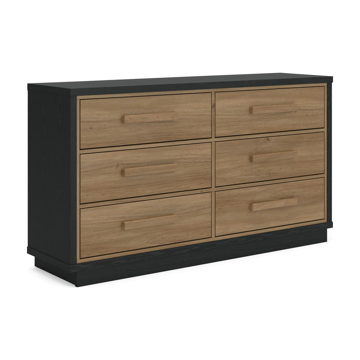 Kozmour Black/Brown Dresser — angled view