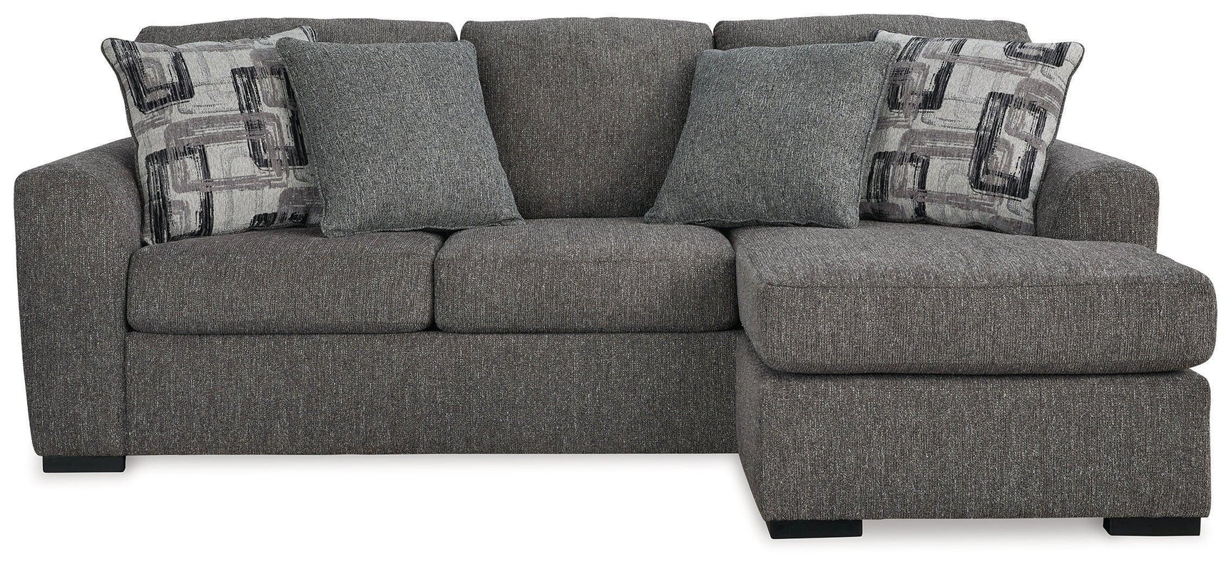 Gardiner Pewter Chenille Sofa Chaise
