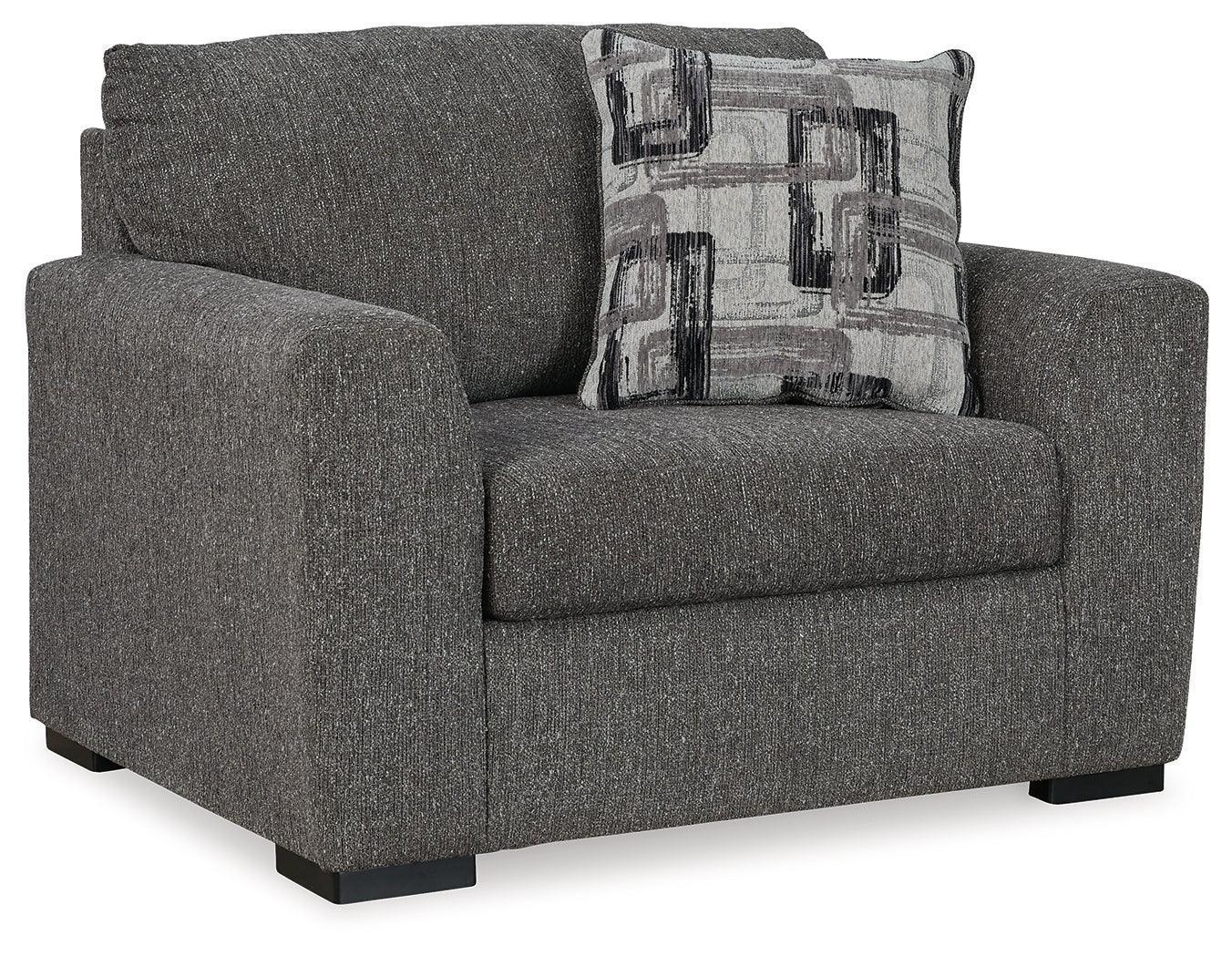 Gardiner Pewter Oversized Chenille Chair