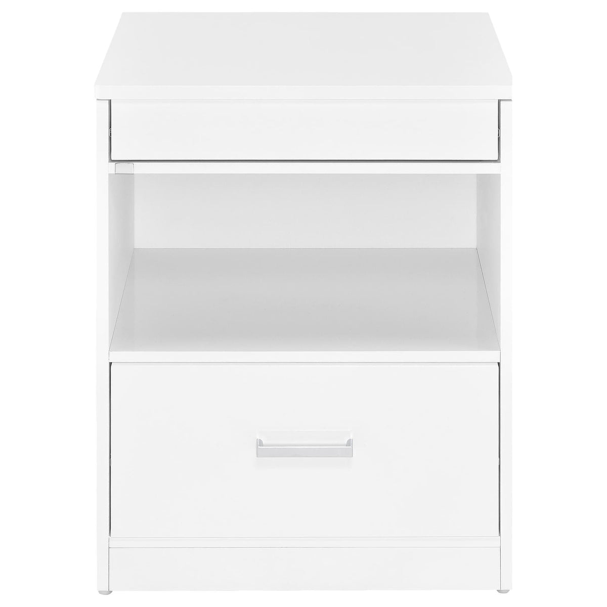Fabre 1-Drawer Extendable Top Nightstand White High Gloss — product image 4
