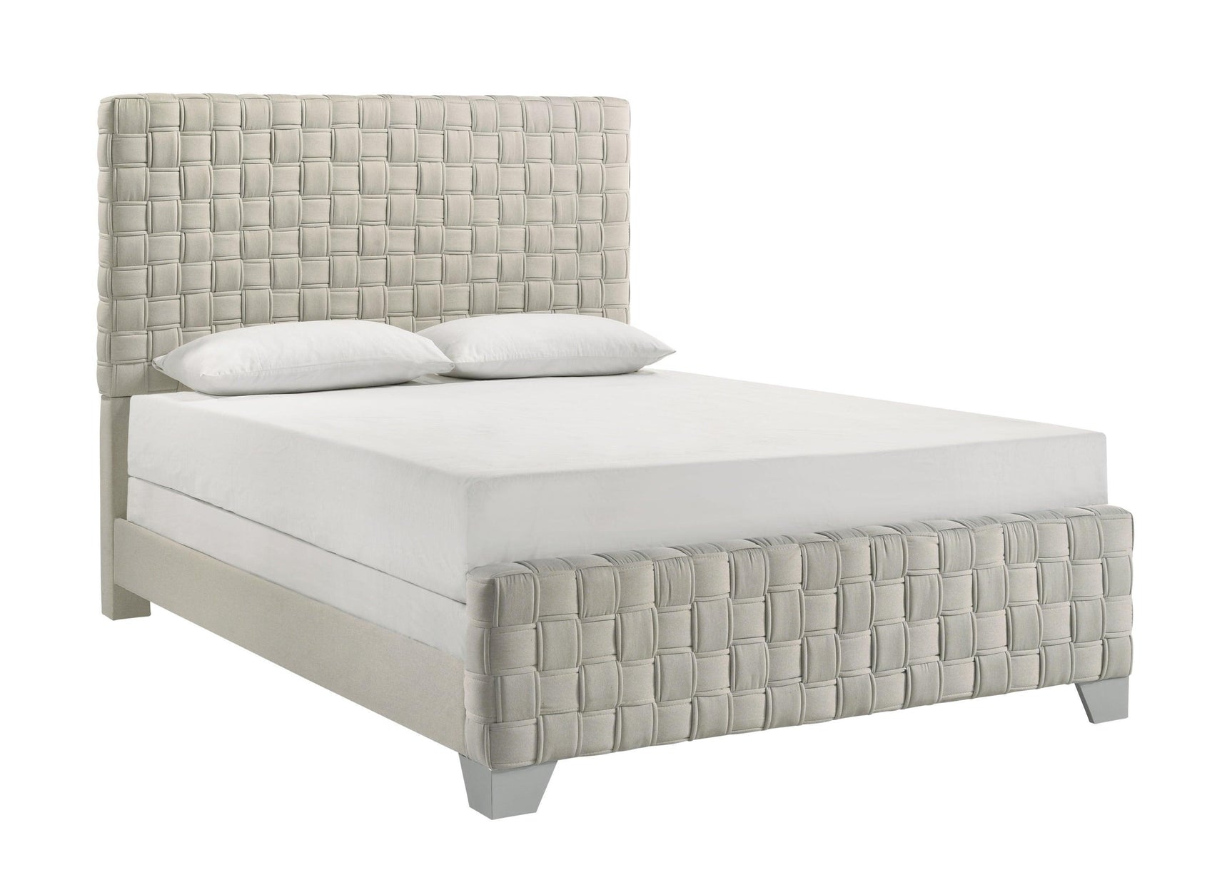 Ferin Taupe Upholstered Panel Queen Bed