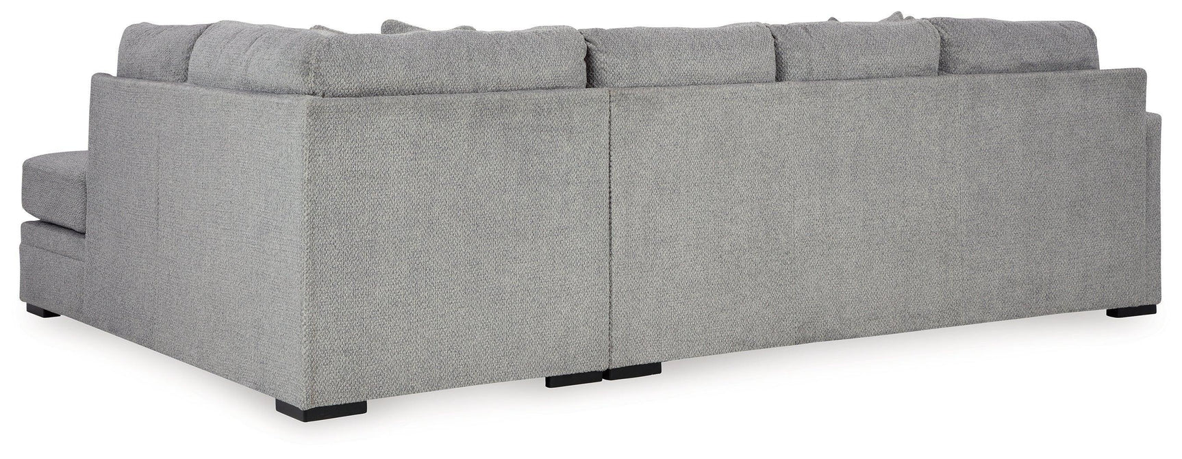 Casselbury Cement Velvet 2-Piece Sectional With Chaise