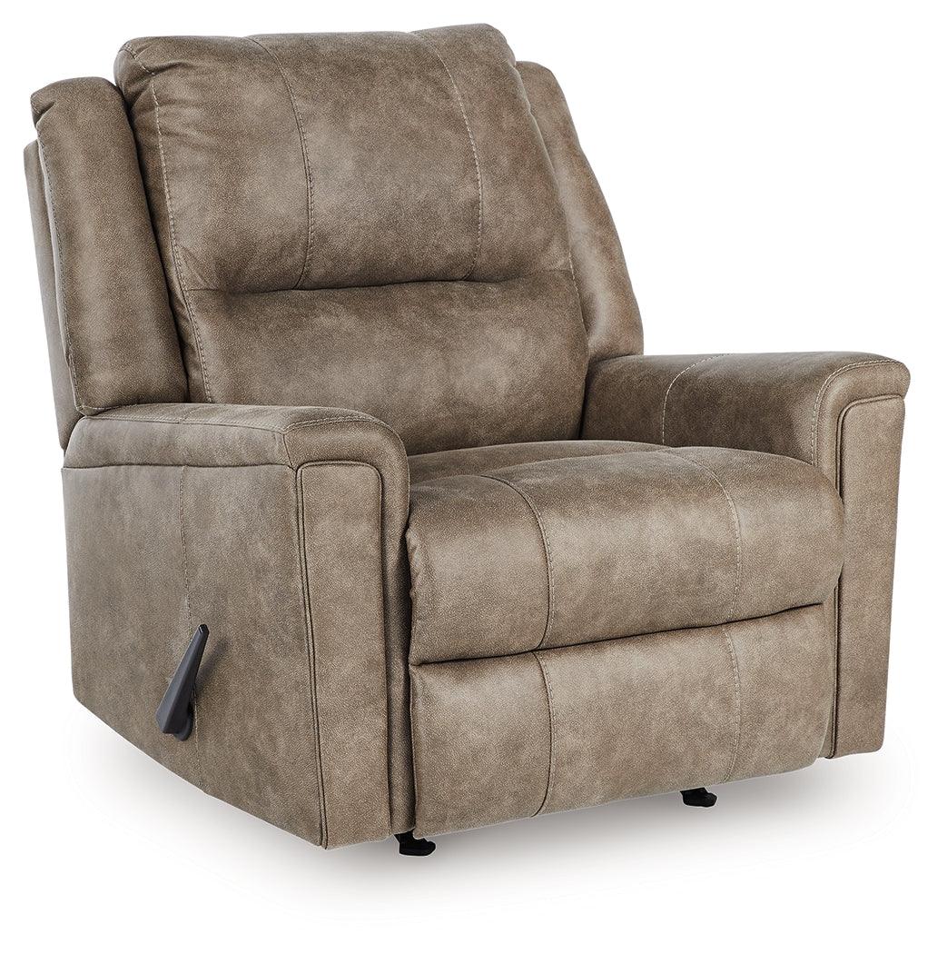 Lixtowel Fog Faux Leather Recliner