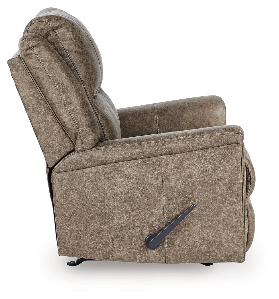 Lixtowel Fog Faux Leather Recliner