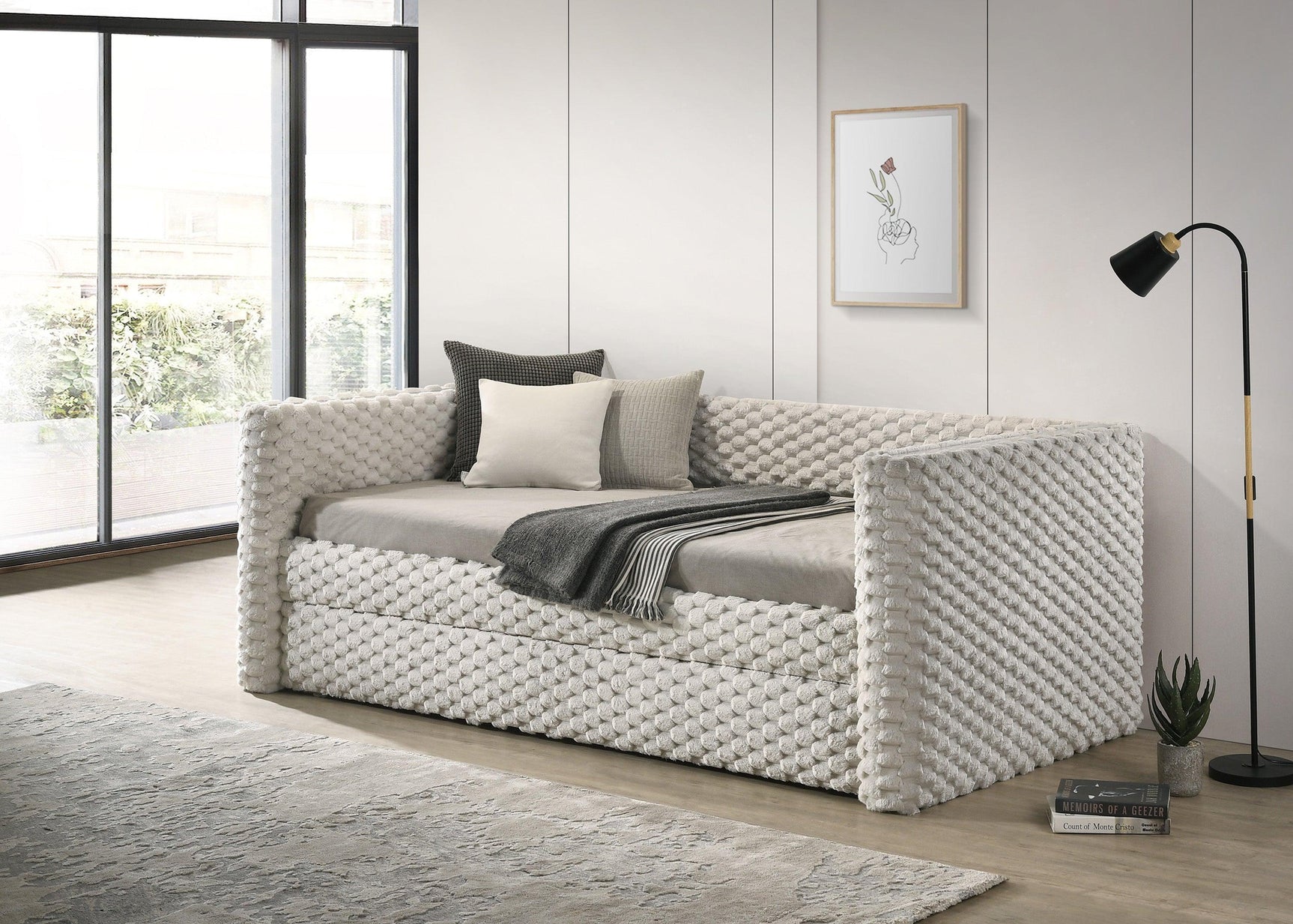 Brielle White Dove Upholstered Daybed