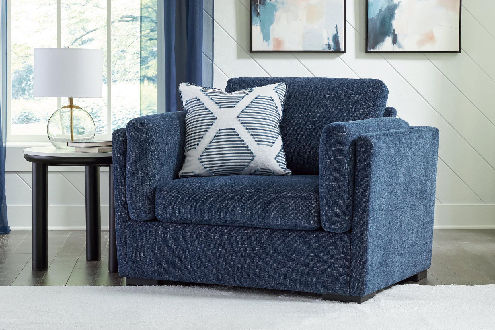Evansley Navy Nuvella® Oversized Chair