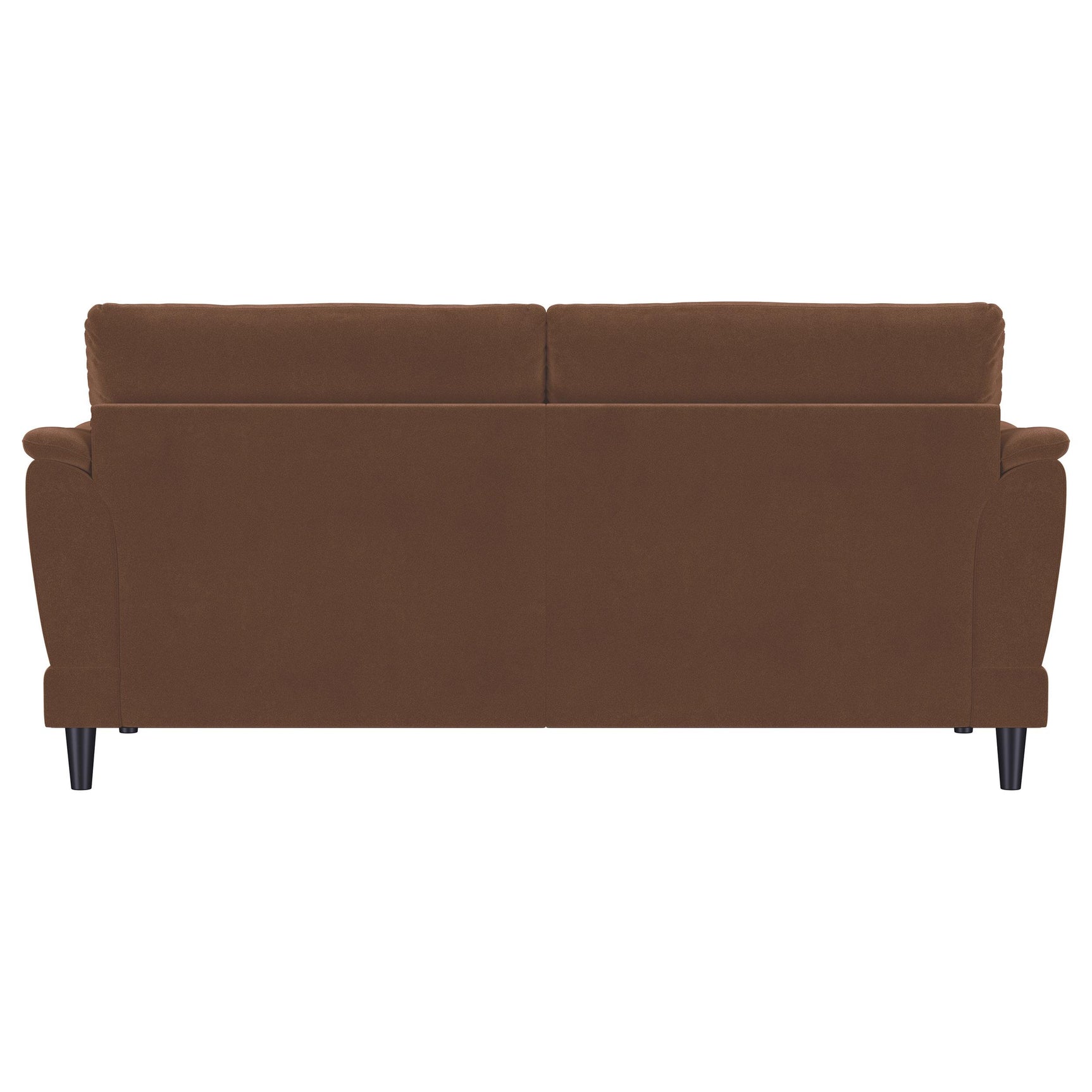 Selma Velvet Upholstered Crescent Arm Sofa Rust