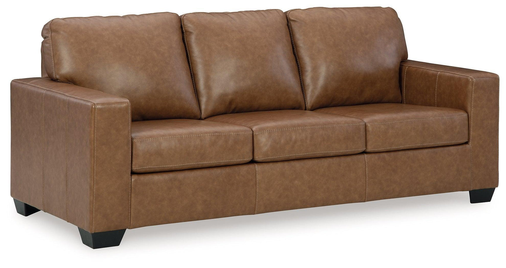 Bolsena Caramel Contemporary Leather Match Sofa