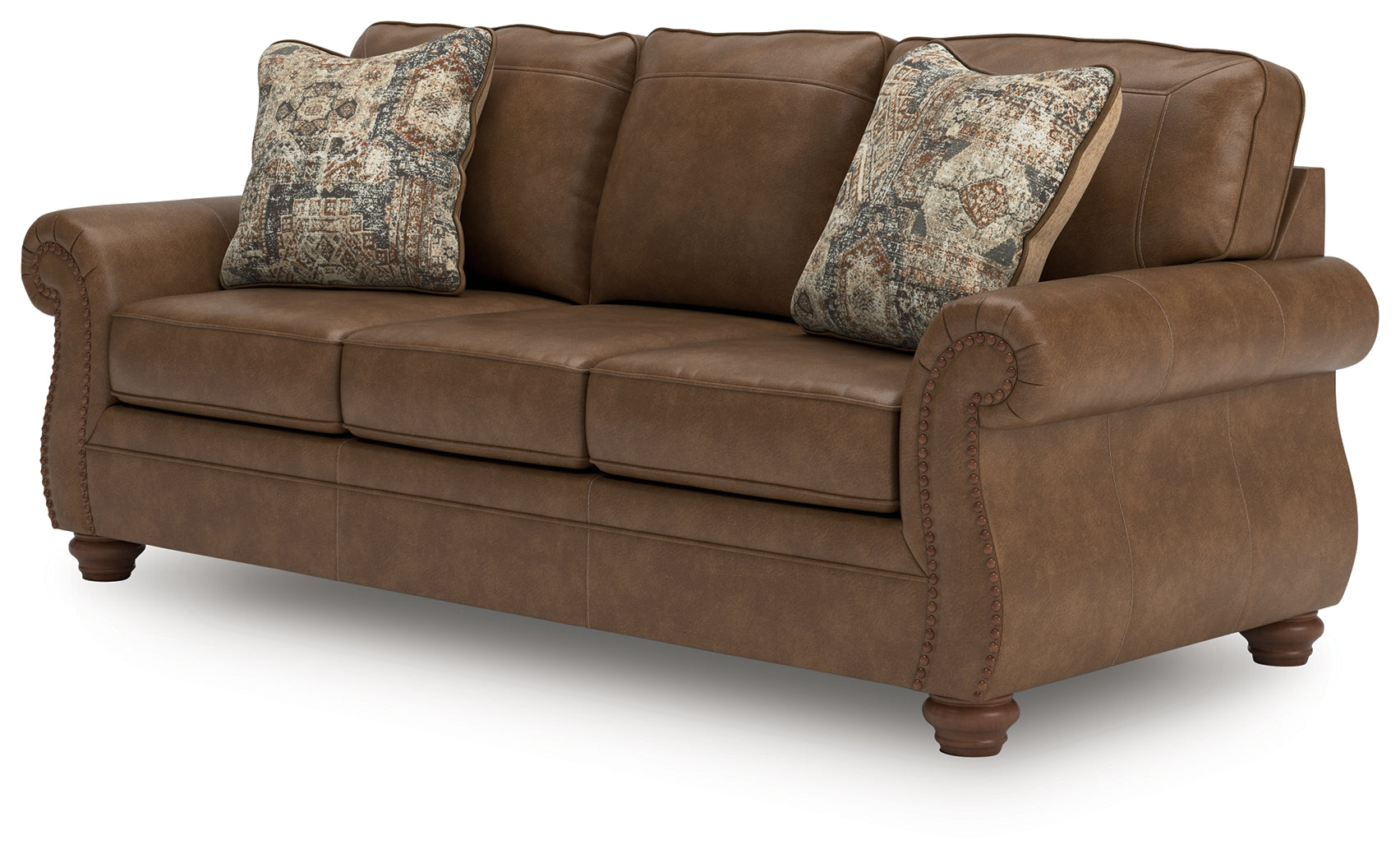 Chasemore Earth Faux Leather Sofa