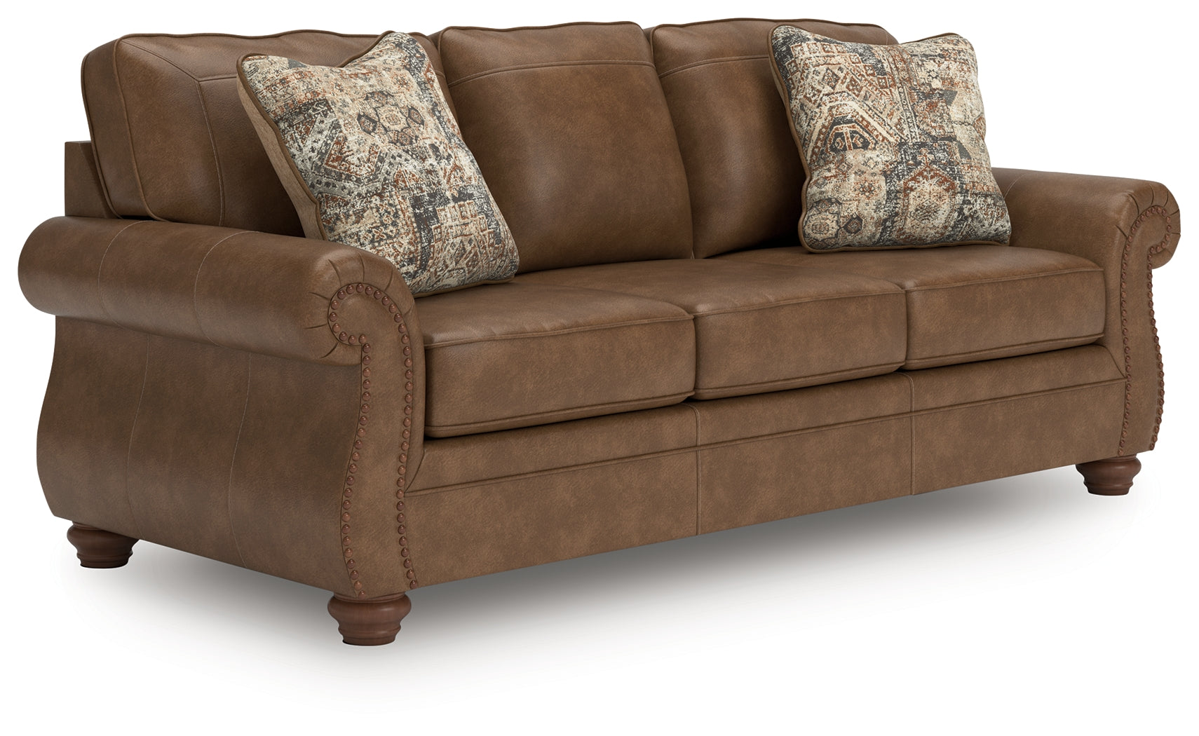 Chasemore Earth Faux Leather Sofa