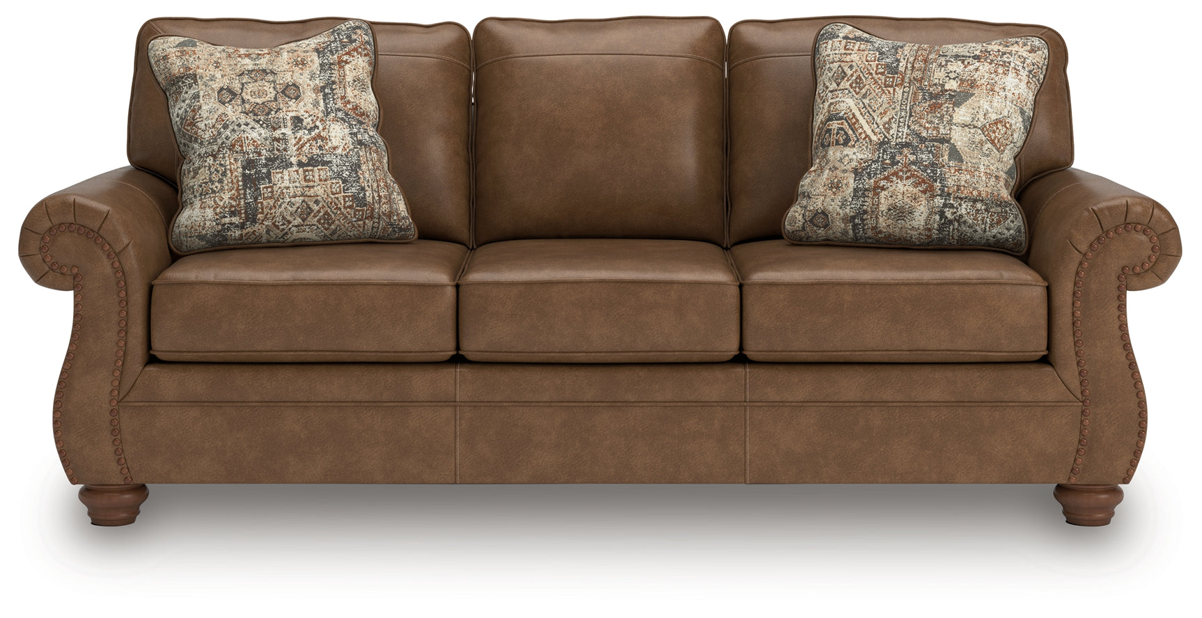Chasemore Earth Faux Leather Sofa