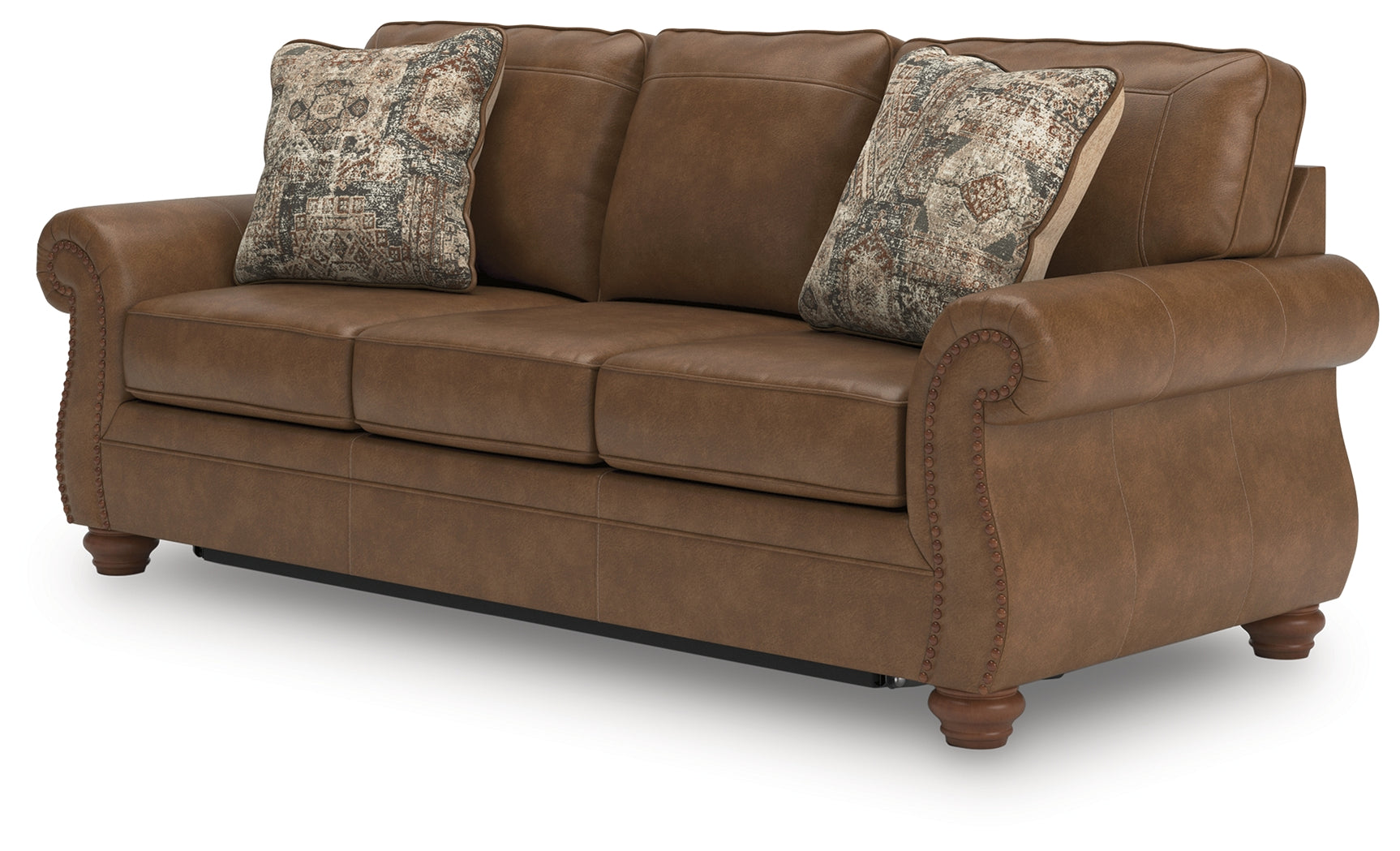 Chasemore Earth Faux Leather Queen Sofa Sleeper