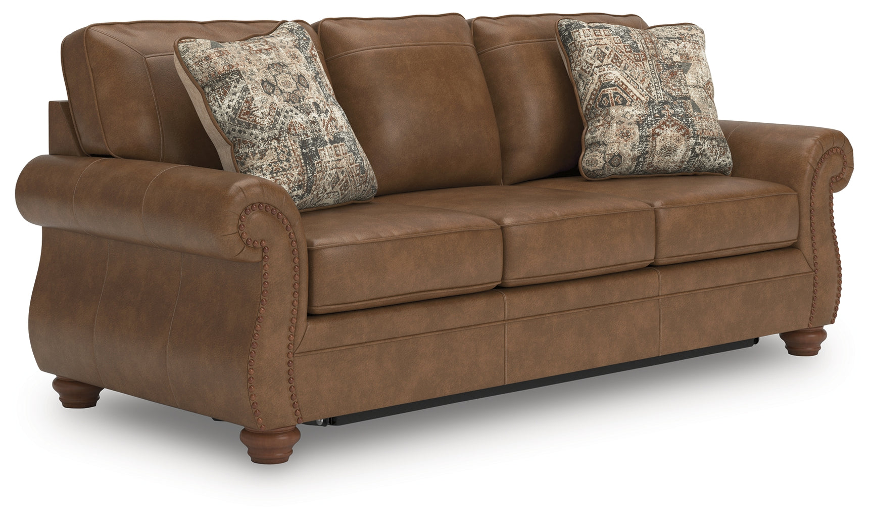 Chasemore Earth Faux Leather Queen Sofa Sleeper