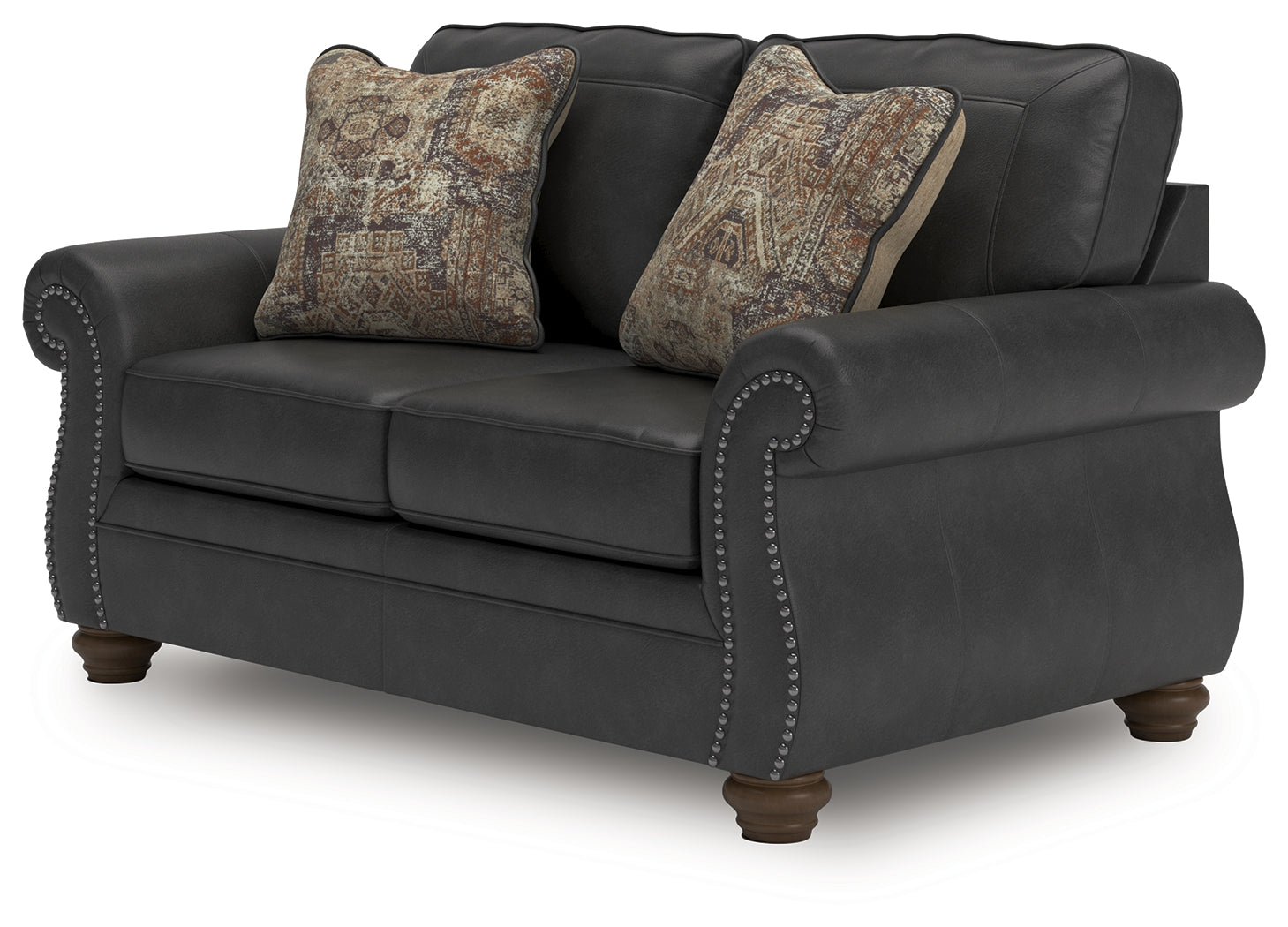 Chasemore Granite Faux Leather Loveseat