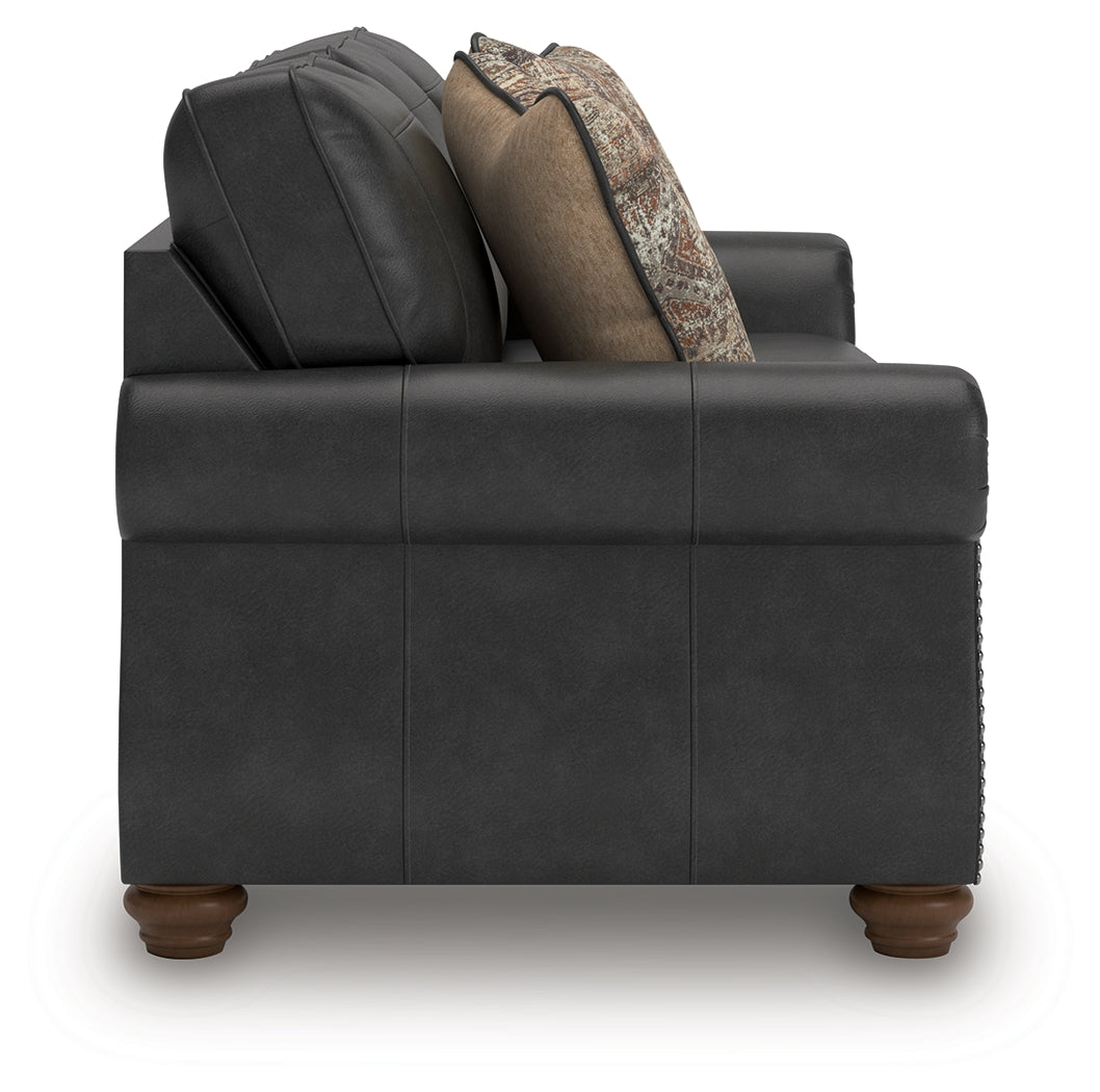 Chasemore Granite Faux Leather Sofa