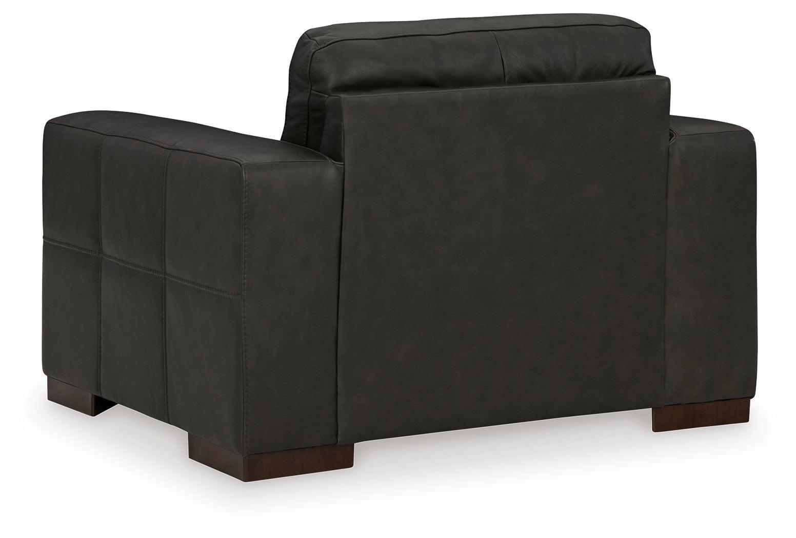 Luigi Thunder Leather Oversized Chair