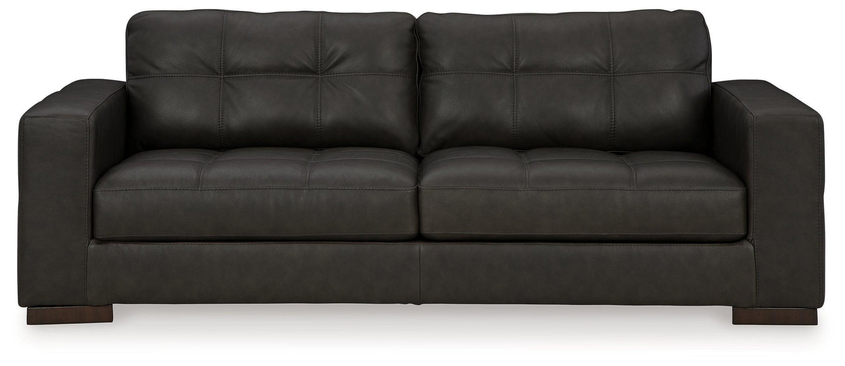 Luigi Thunder Leather Match Sofa - Contemporary 3-Seater