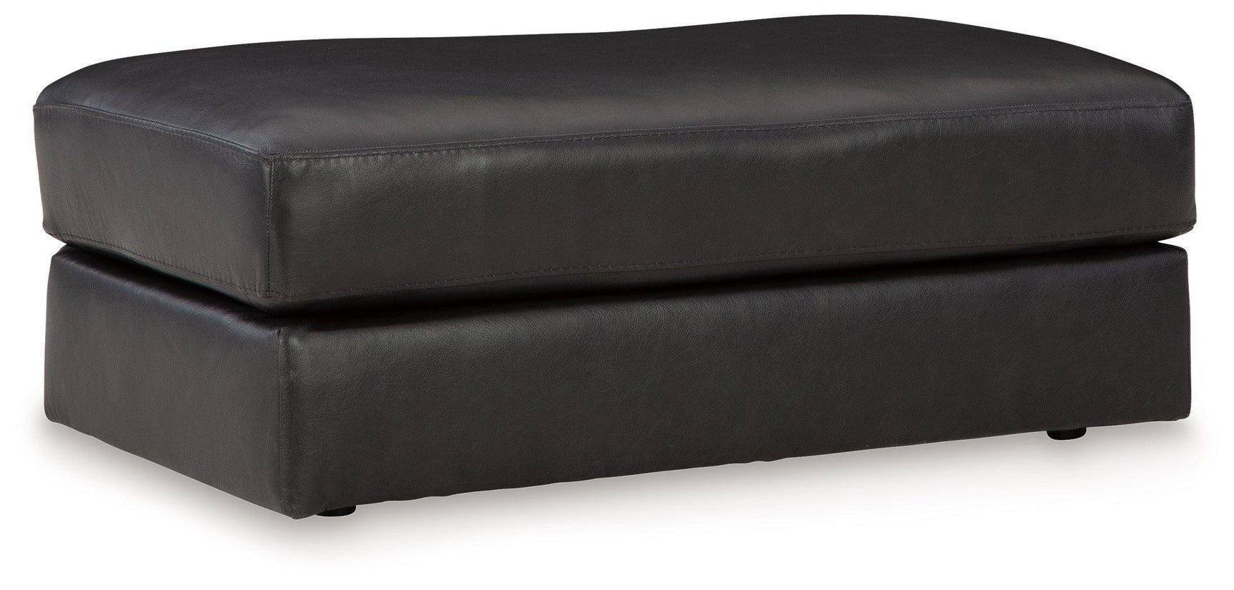 Amiata Onyx Leather Ottoman