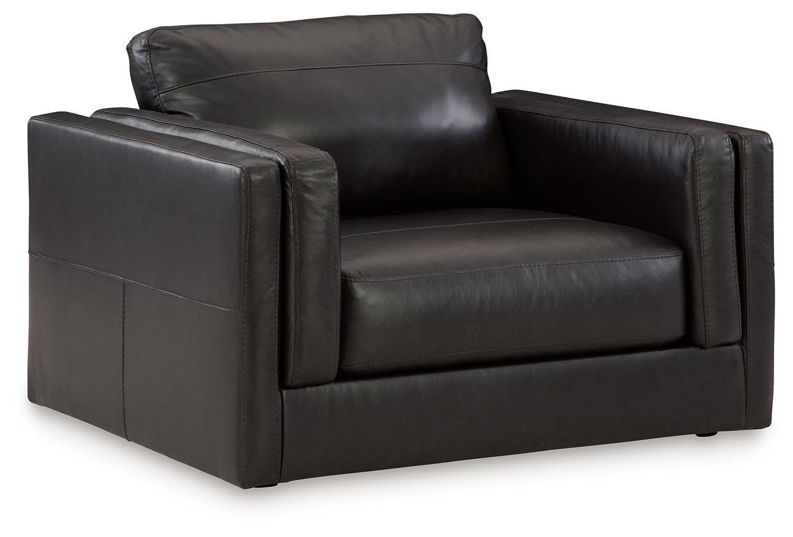 Amiata Onyx Leather Oversized Chair