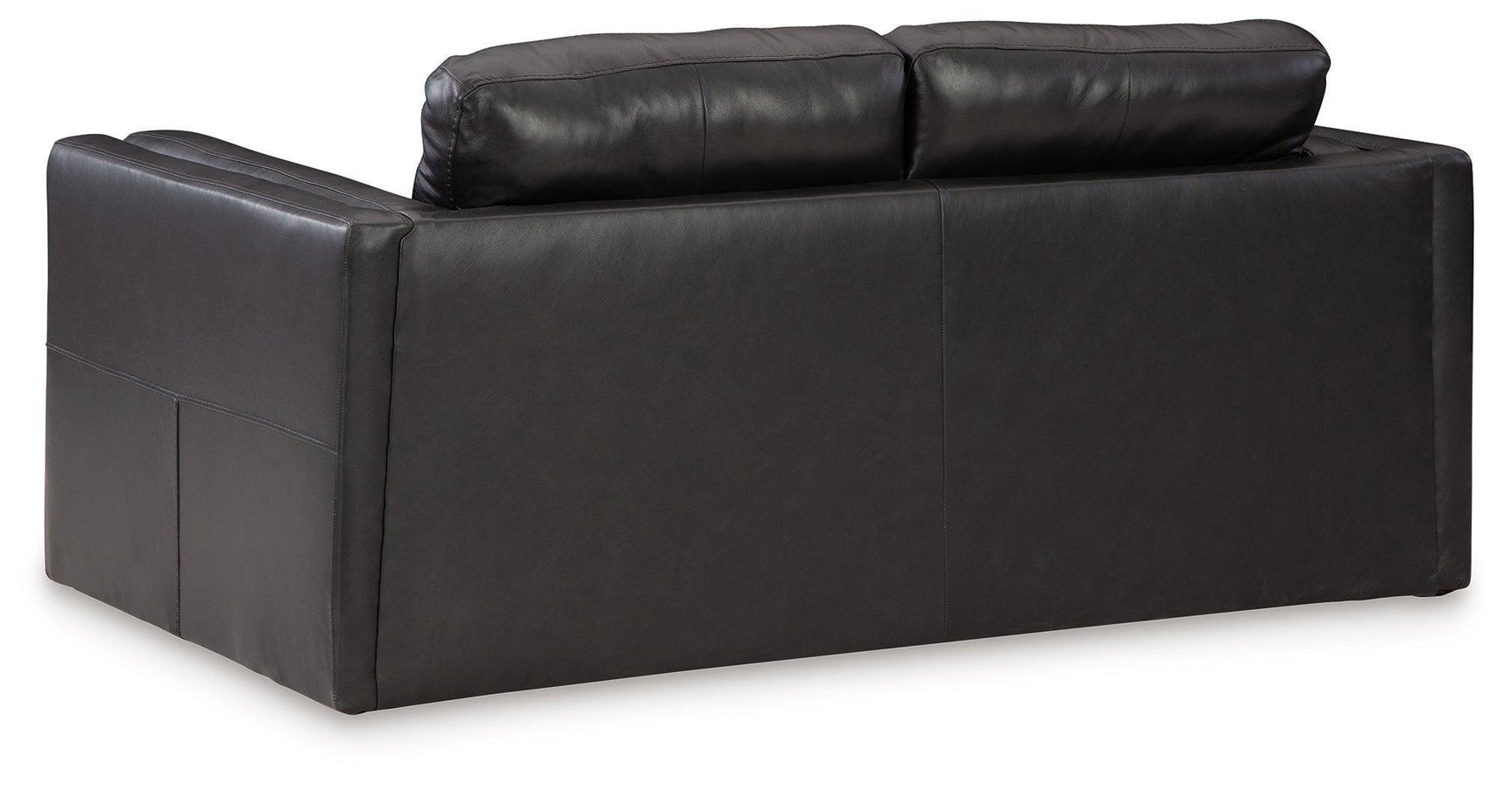Amiata Onyx Leather Loveseat