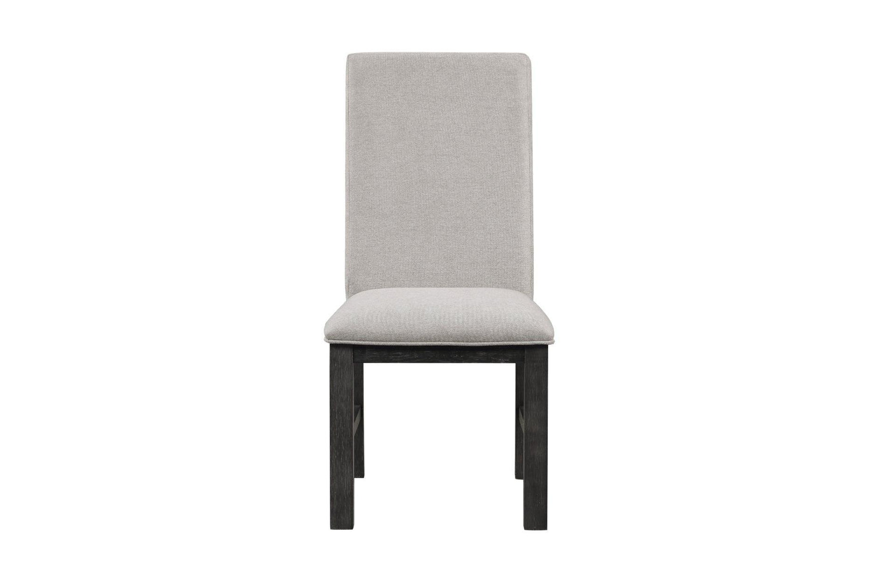 Orem Antique Black Modern Casual Solid Wood And Oak Veneers Gray Fabric Dining Room Set - Ella Furniture