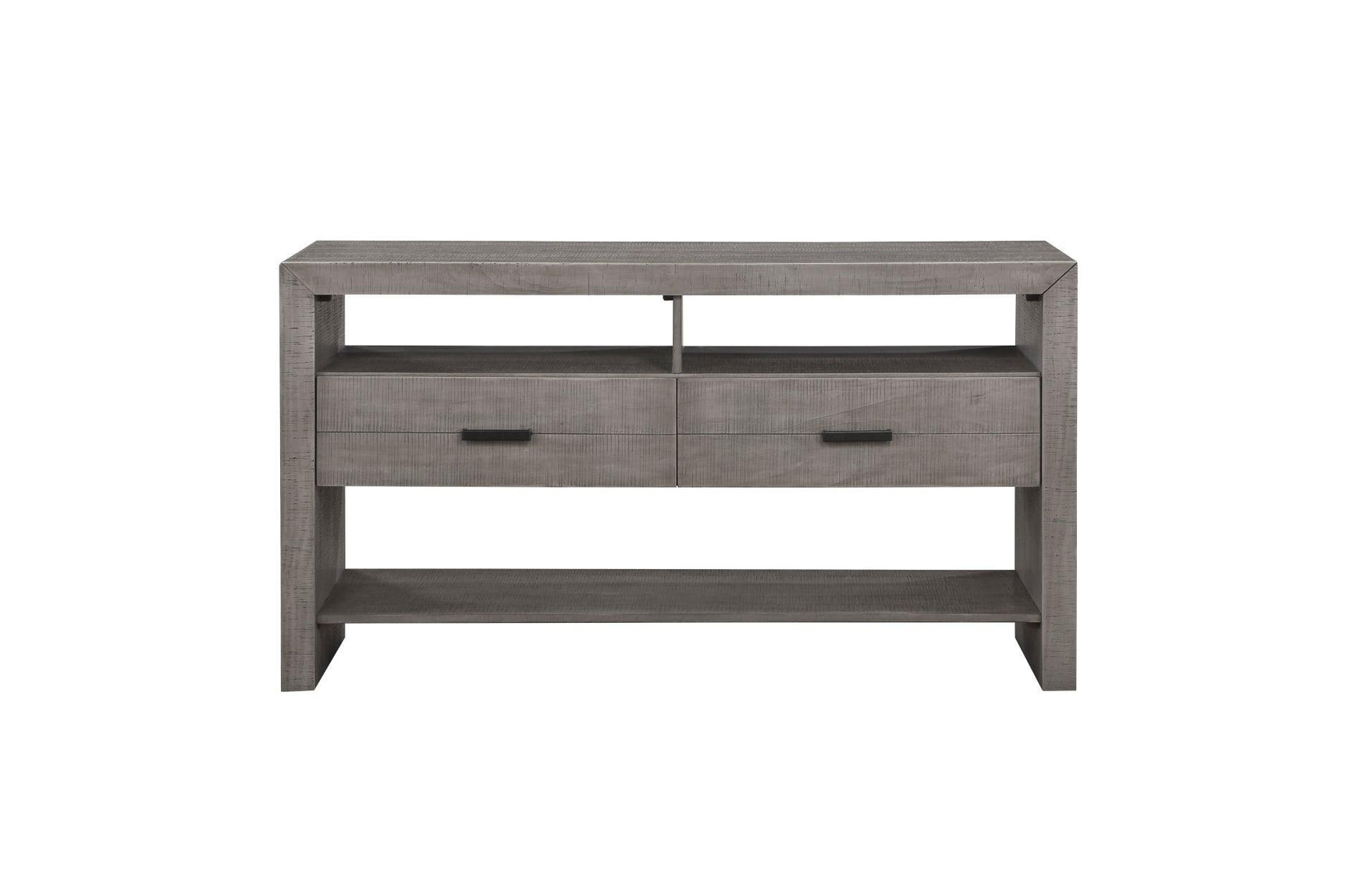 Gresham Gray Modern Rustic Acacia Veneer Solid Wood Gray Fabric Upholstery Dining Room Set - Ella Furniture