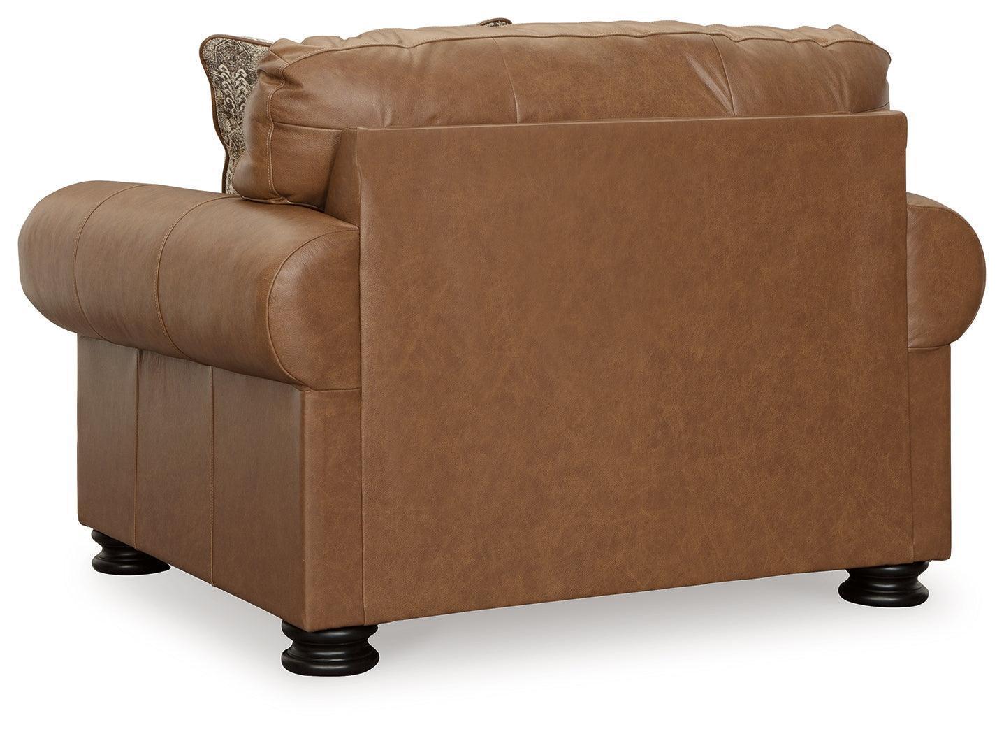 Carianna Caramel Leather Oversized Chair