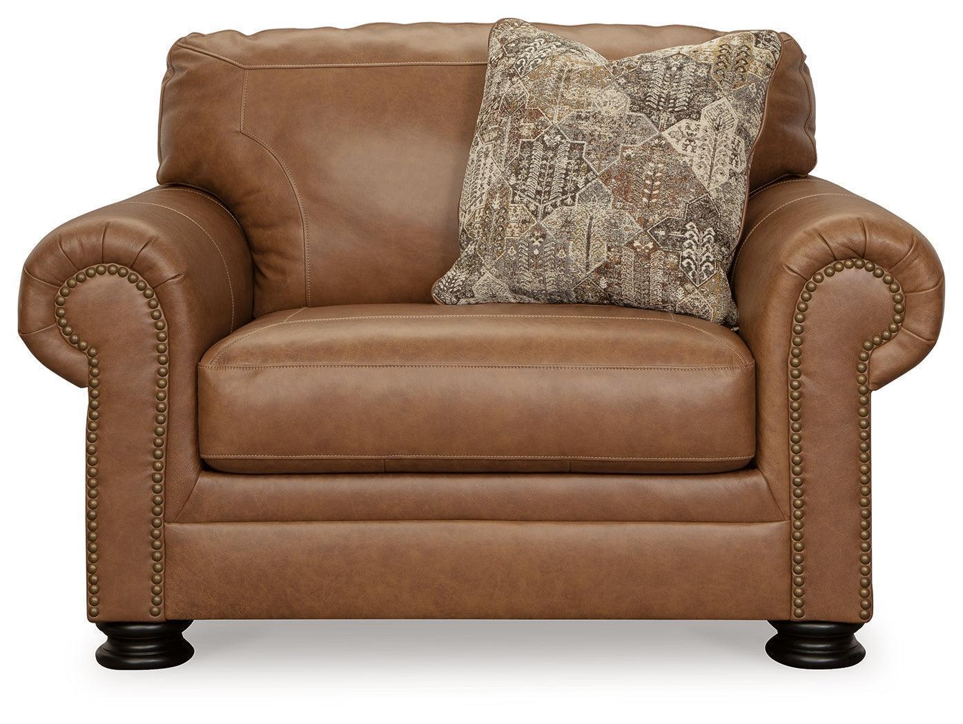 Carianna Caramel Leather Oversized Chair