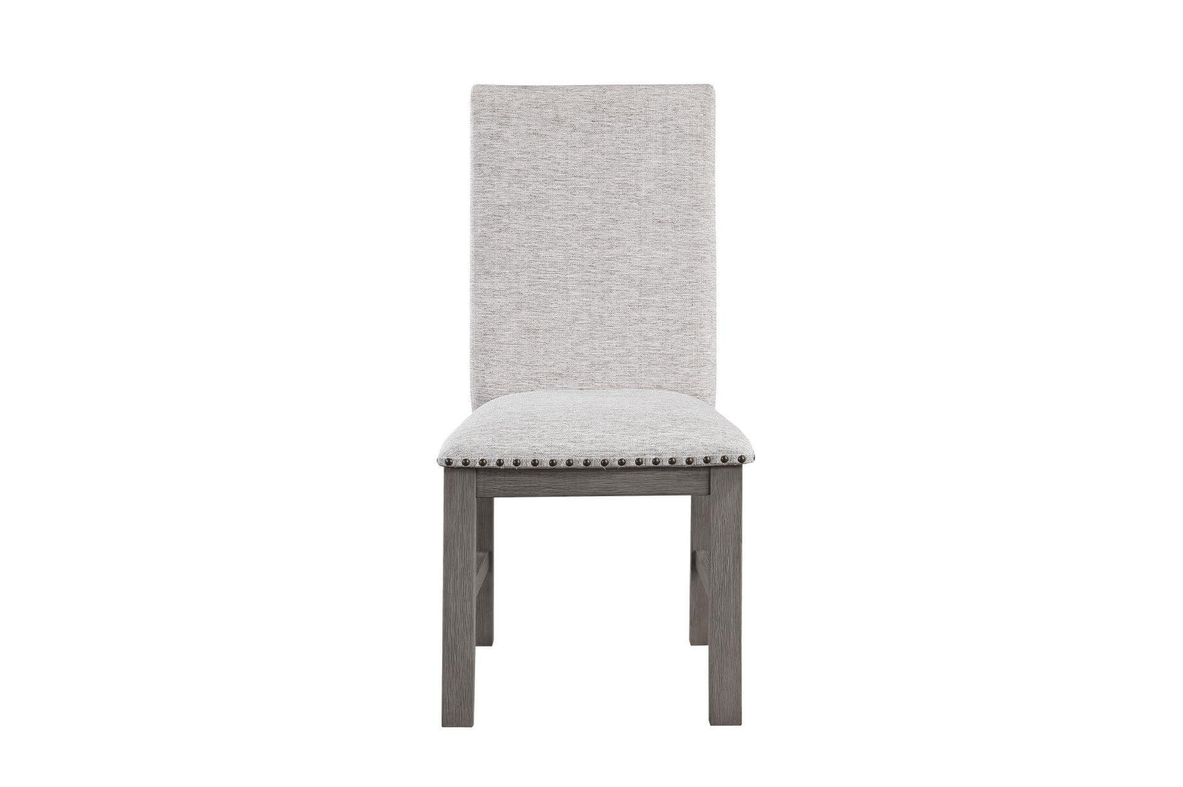 Gresham Gray Modern Rustic Acacia Veneer Solid Wood Gray Fabric Upholstery Dining Room Set - Ella Furniture