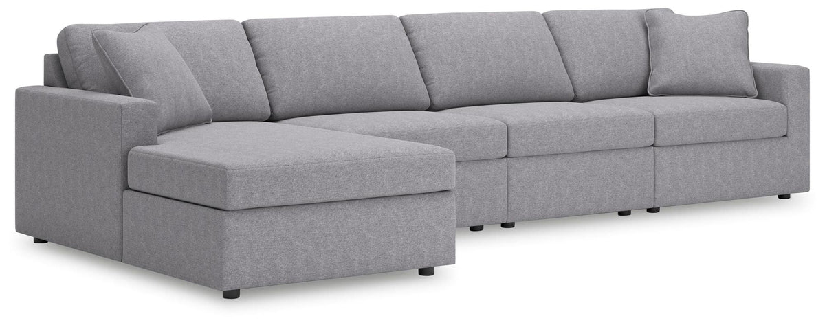 Modmax Granite 4-Piece Sectional with Chaise — angled view
