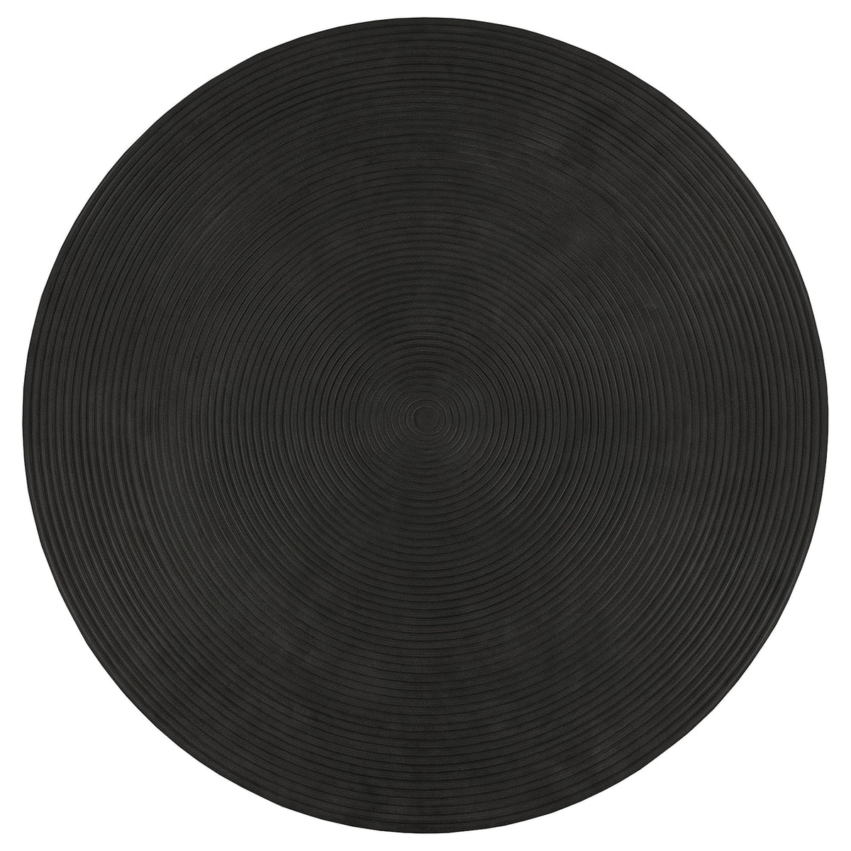 Macedo 2-Piece Transitional Round Rattan Coffee and End Table Set Black — product image 6