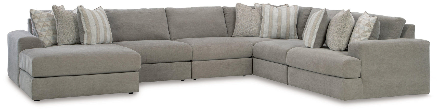 Avaliyah Ash Chenille 6-Piece Sectional