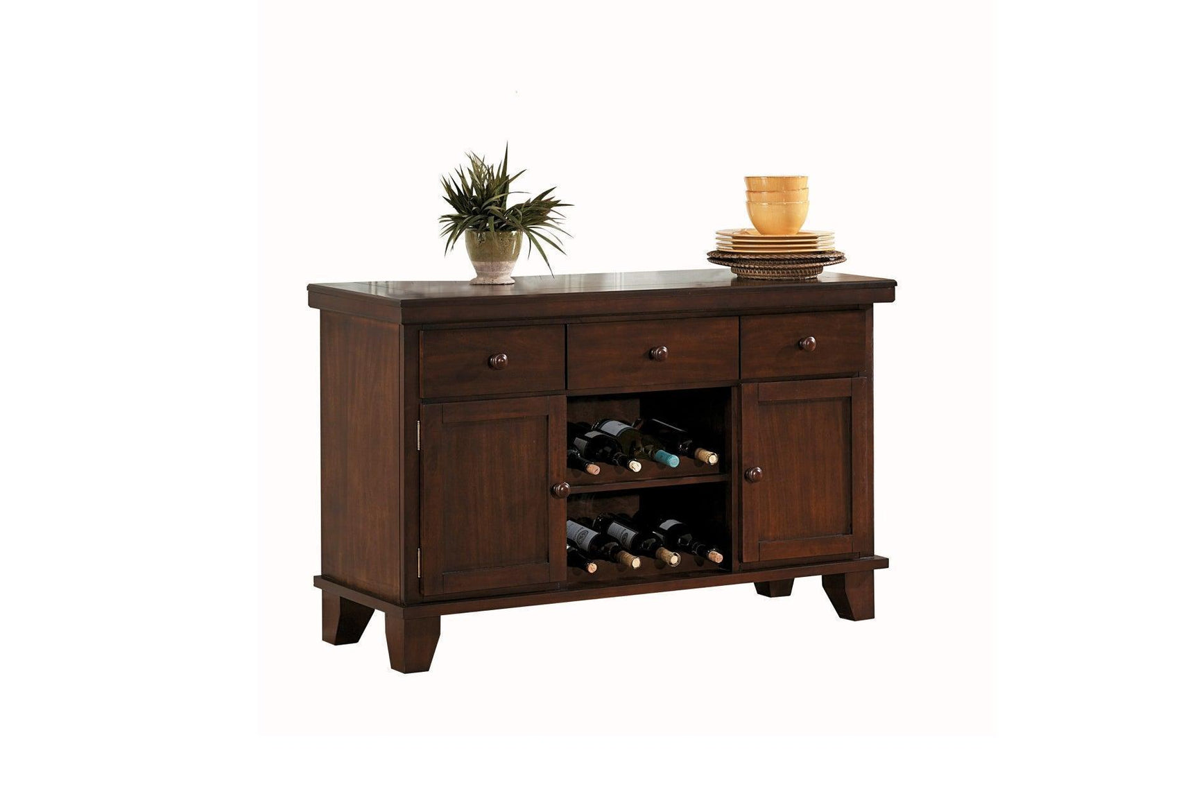 Ameillia Dark Cherry Counter Height Set