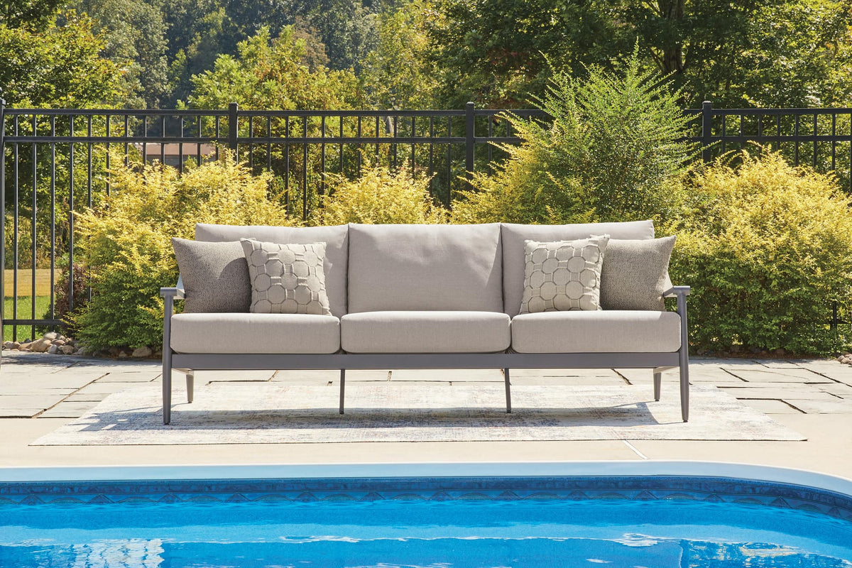 Ocean Gray Outdoor Sofa and Loveseat Set — product view