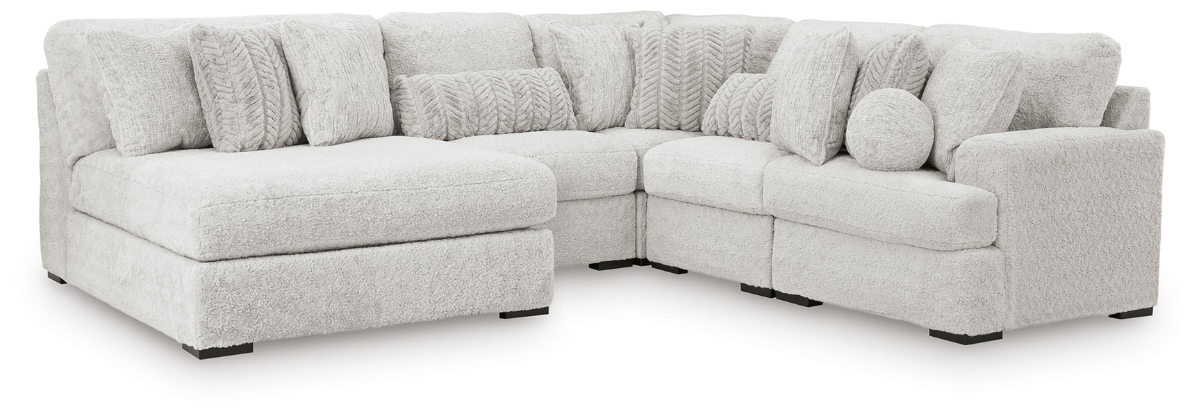 Cuddle Plush Arctic 5-Piece Sectional with Chaise