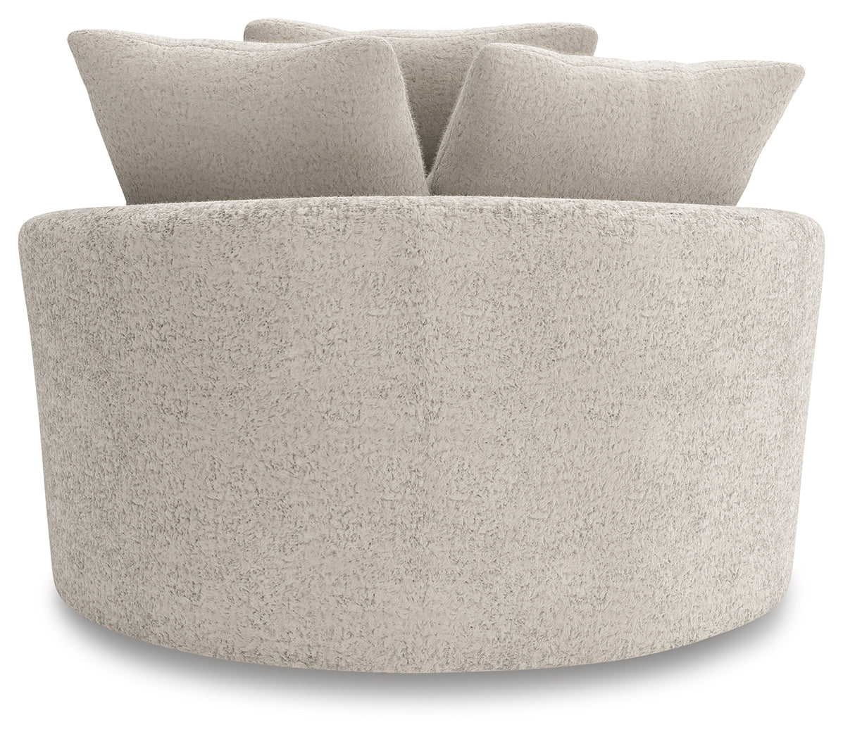 Cuddle Plush Arctic Chenille,Velvet Oversized Swivel Accent Chair