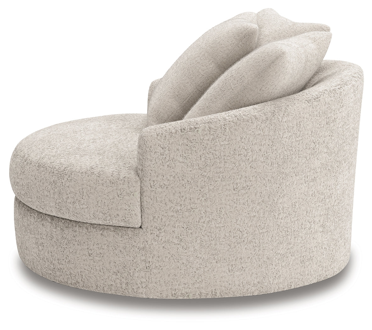 Cuddle Plush Arctic Chenille,Velvet Oversized Swivel Accent Chair
