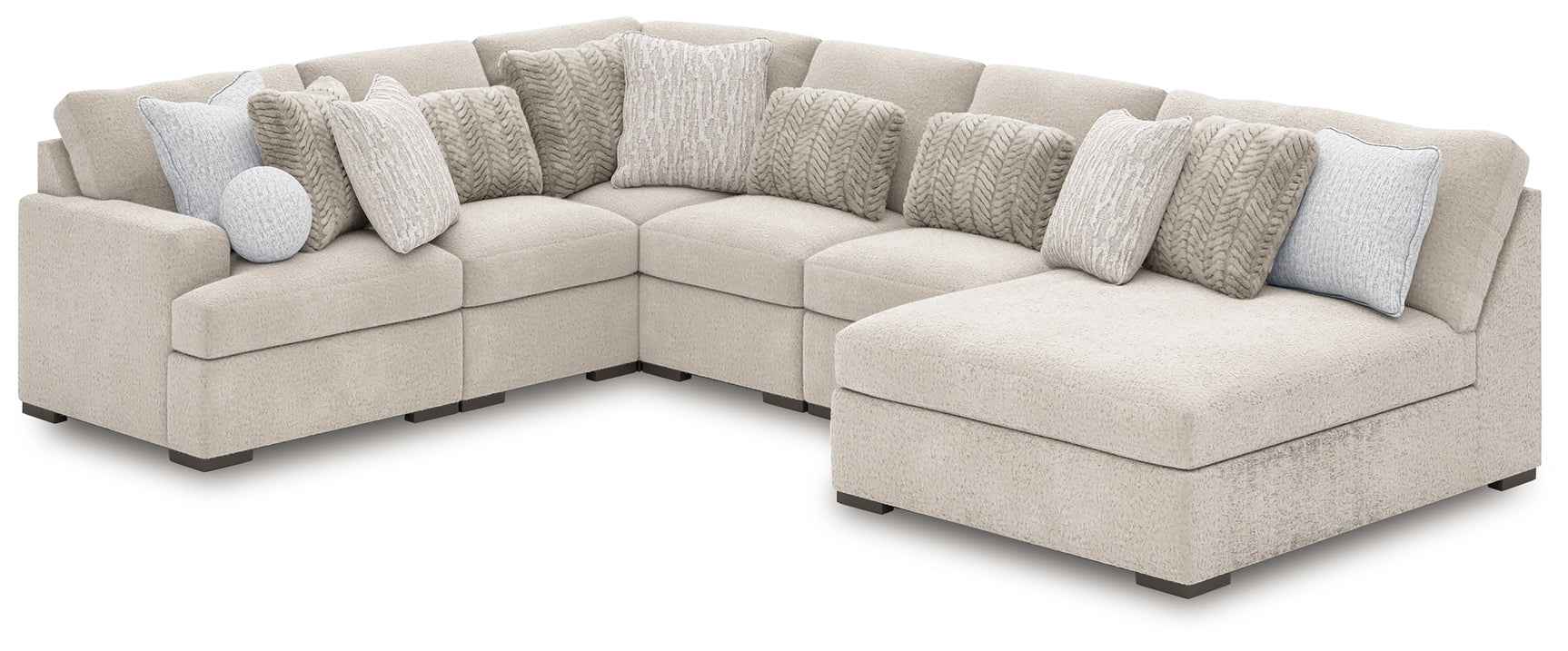 Cuddle Plush Arctic 6-Piece Sectional with Chaise